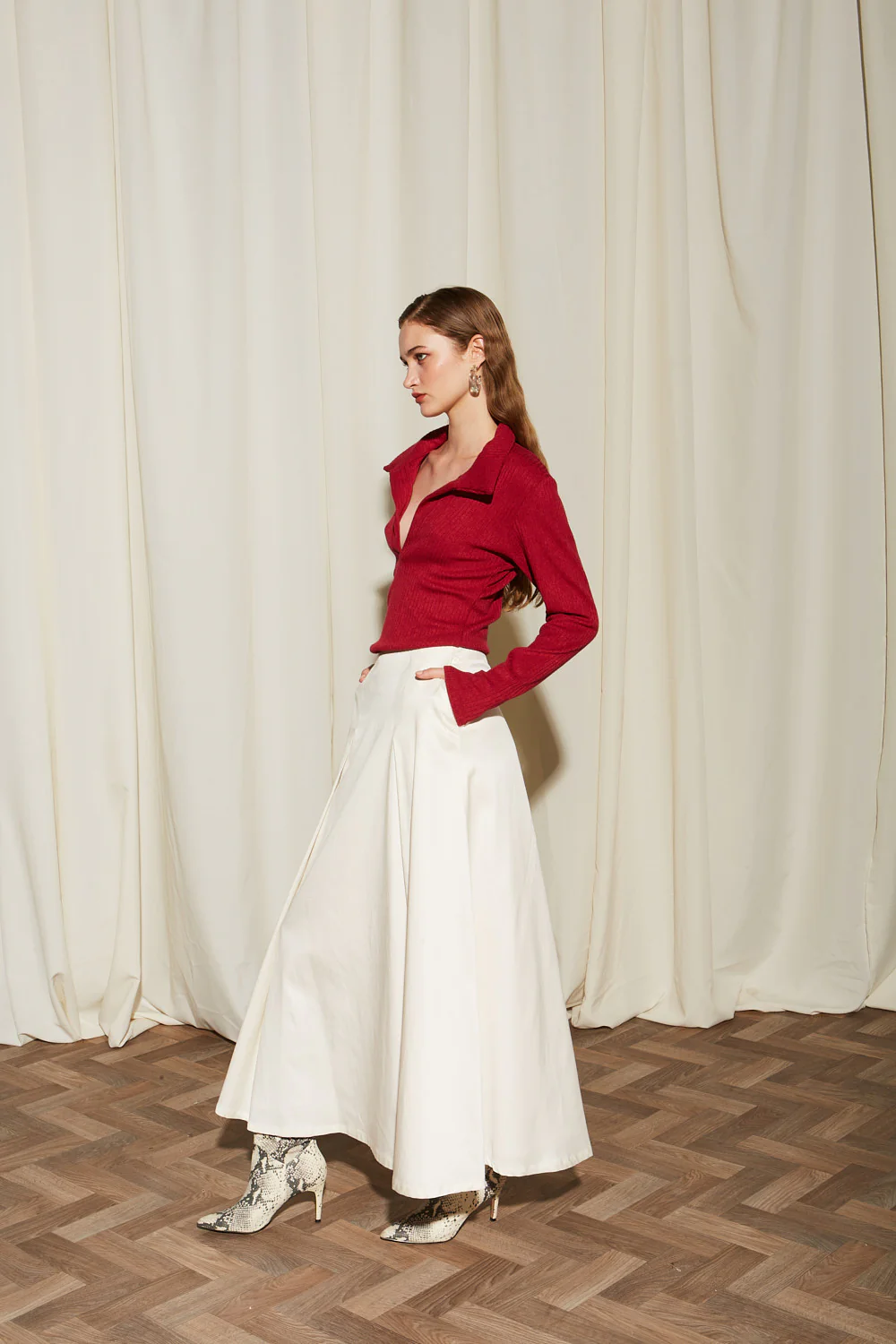 Della tencel ecru skirt - Image 6