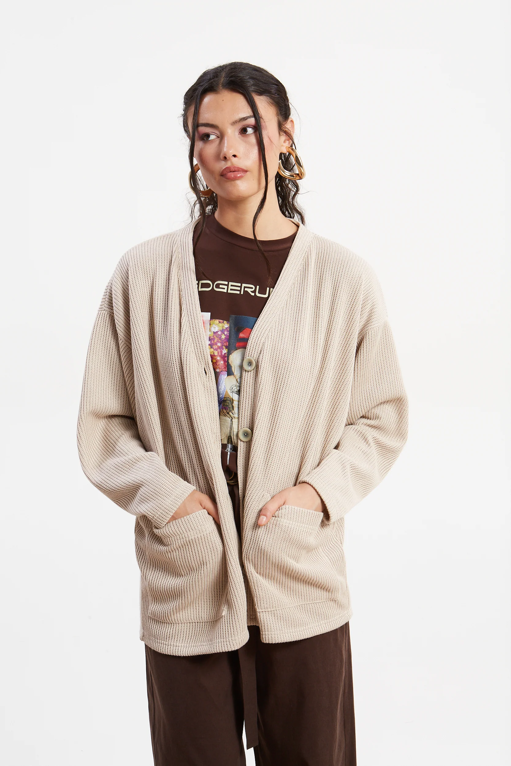 Dorothy knitted ecru cardigan - Image 3