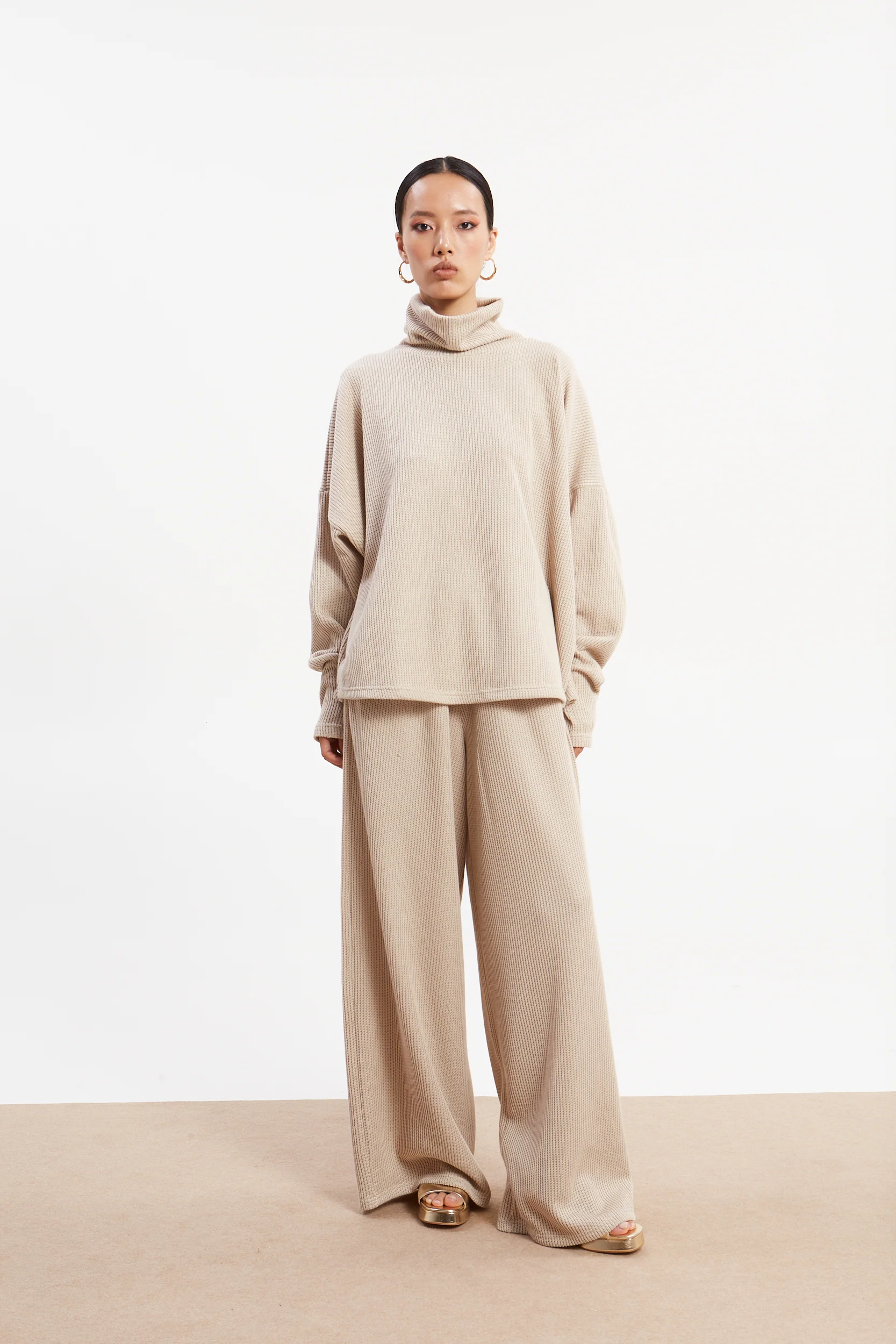 Dorothy knitted ecru pants