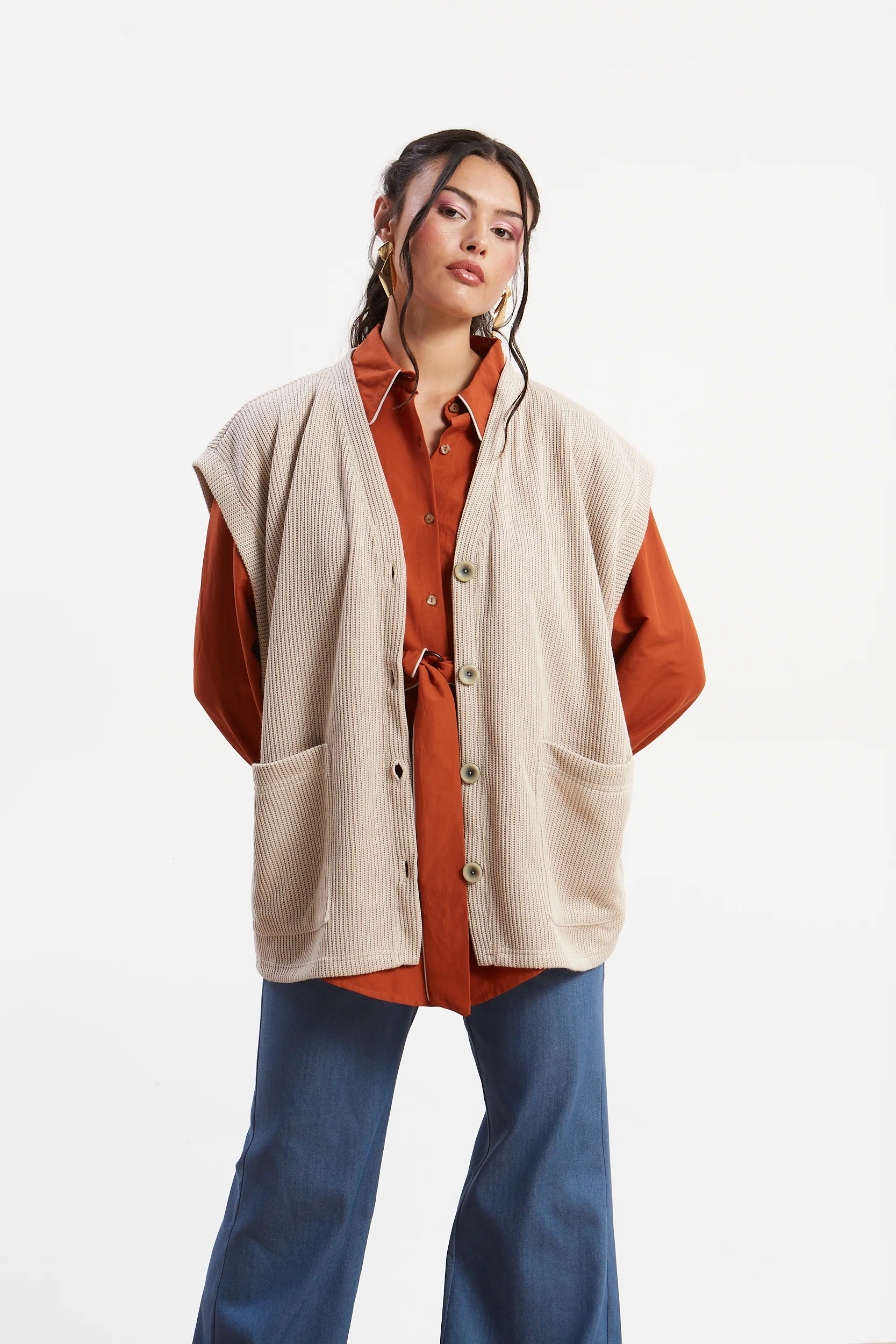 Dorothy knitted ecru vest - Image 2