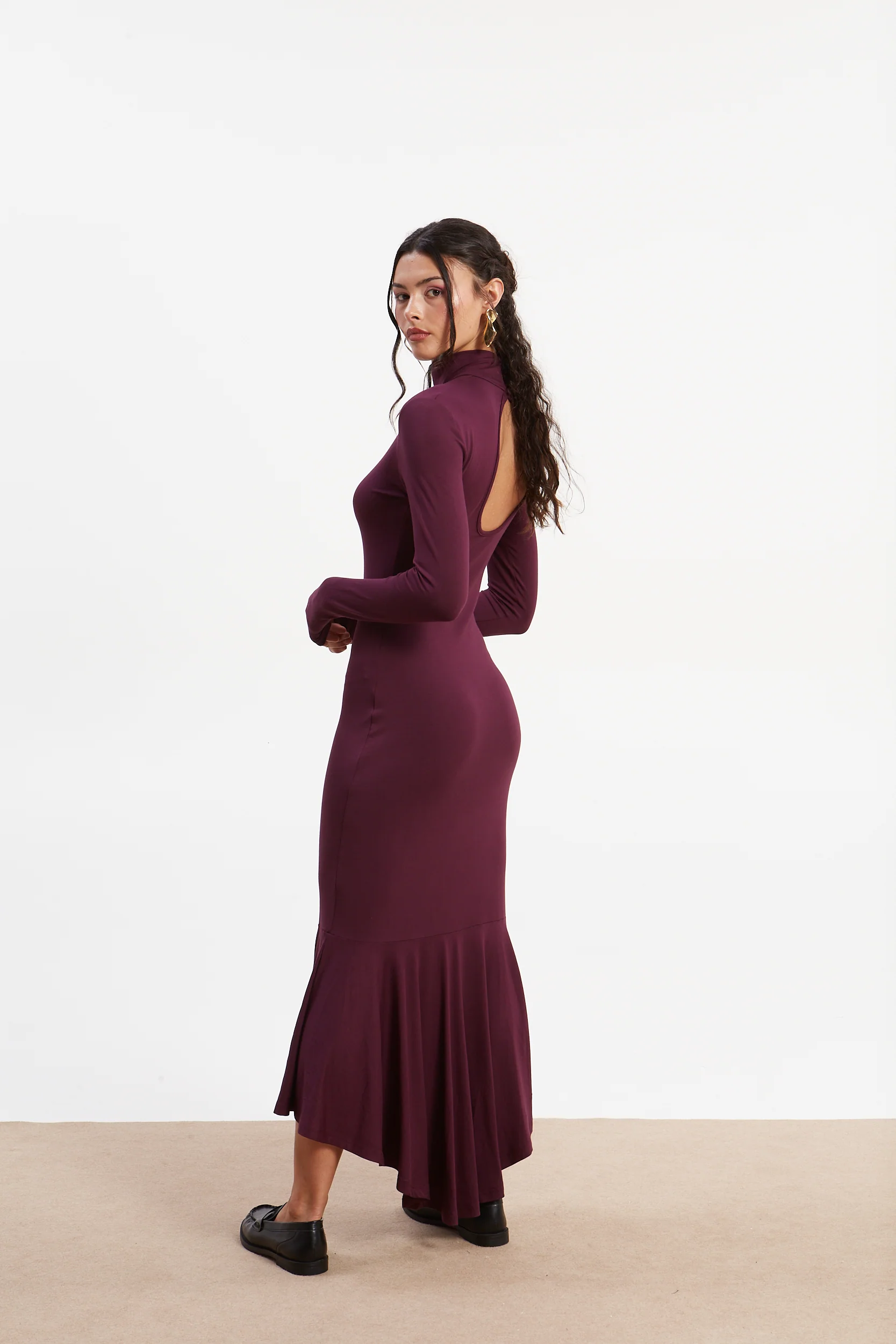 Drew turtleneck purple dress - Image 3