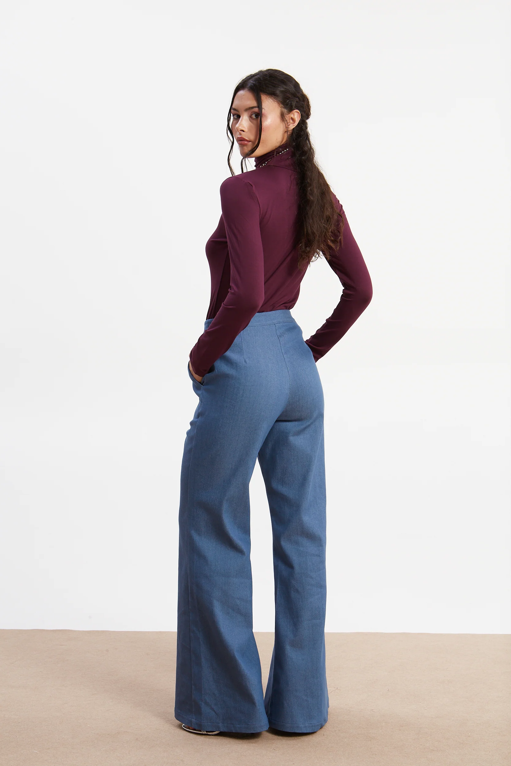 Drew turtleneck purple top - Image 3
