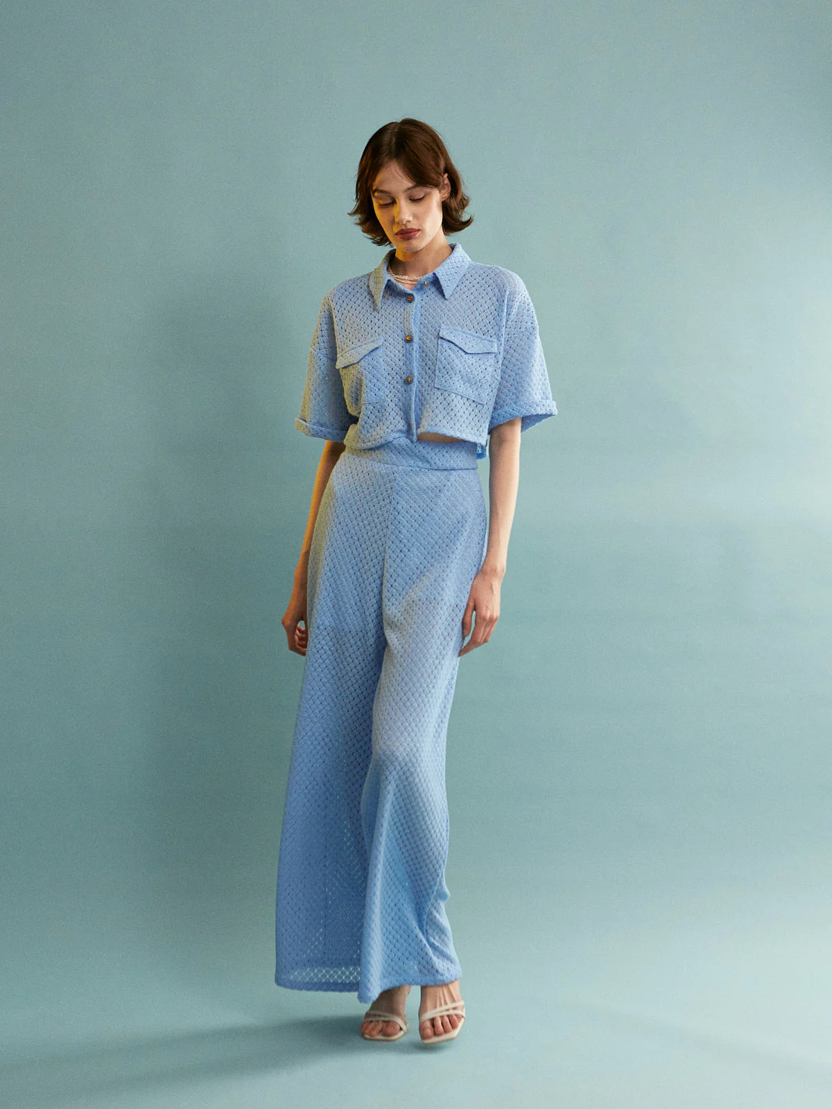 Elisa knitted ciel pants