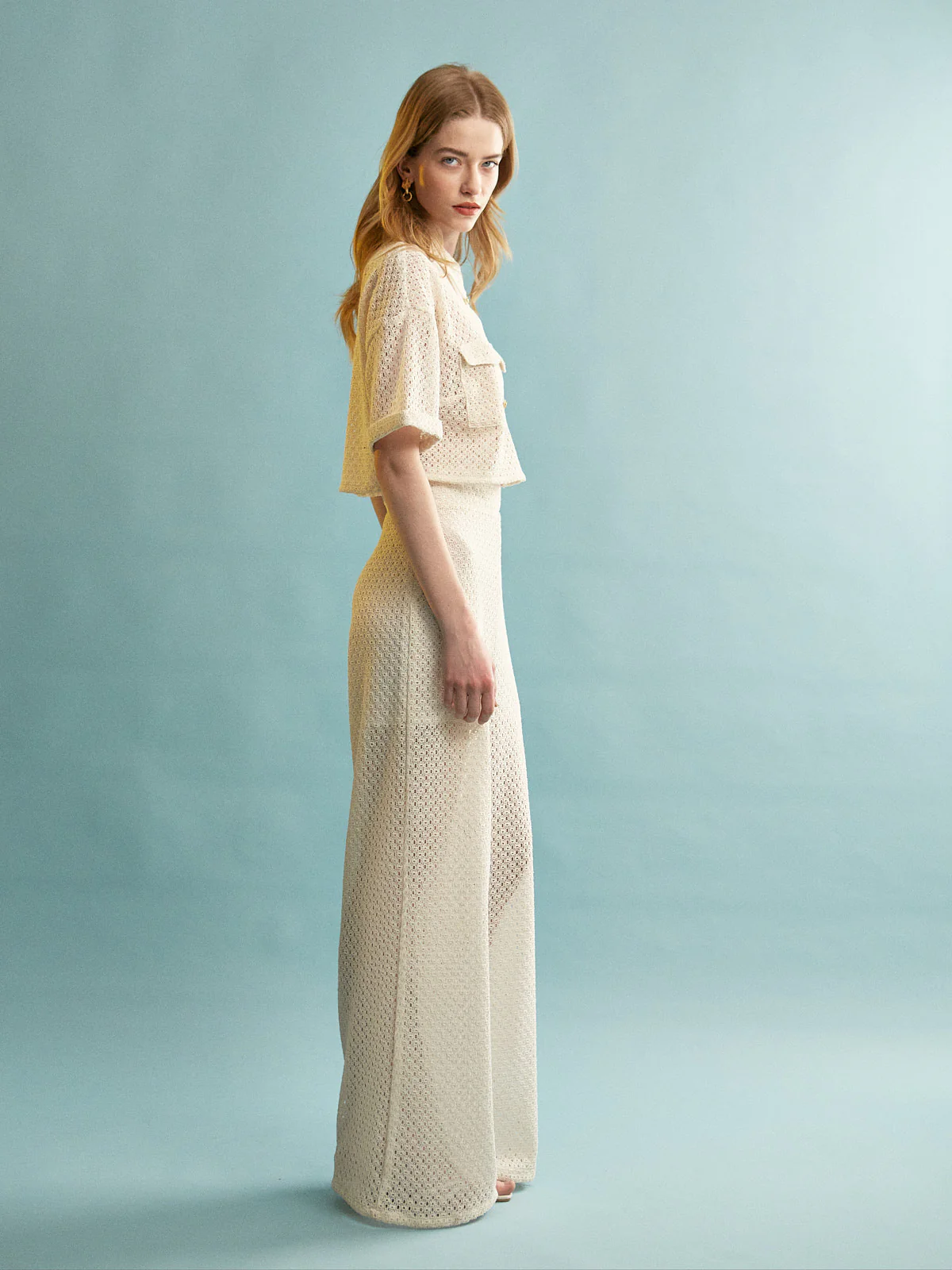 Elisa knitted ecru pants - Image 2