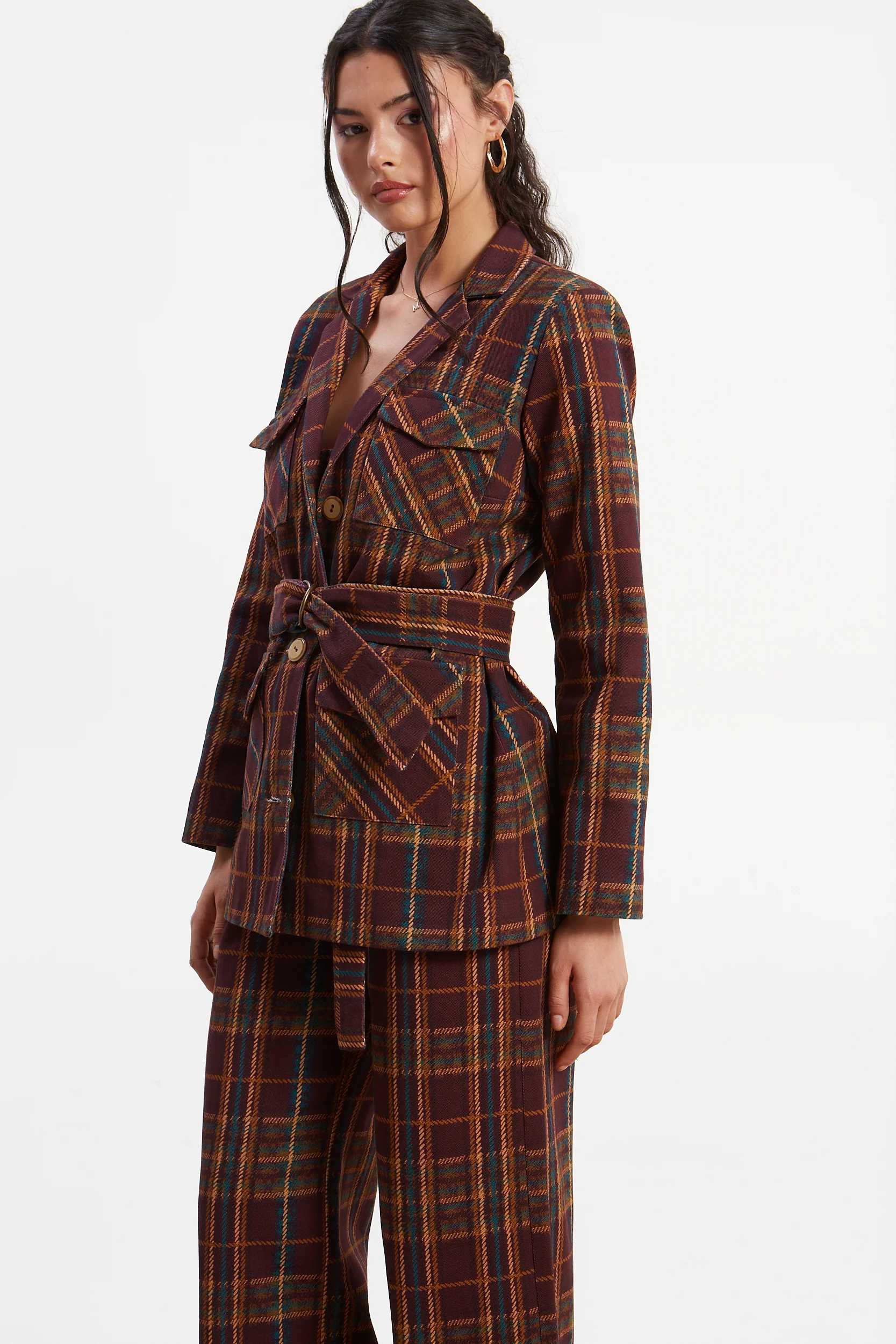 Ella denim plaid blazer - Image 2