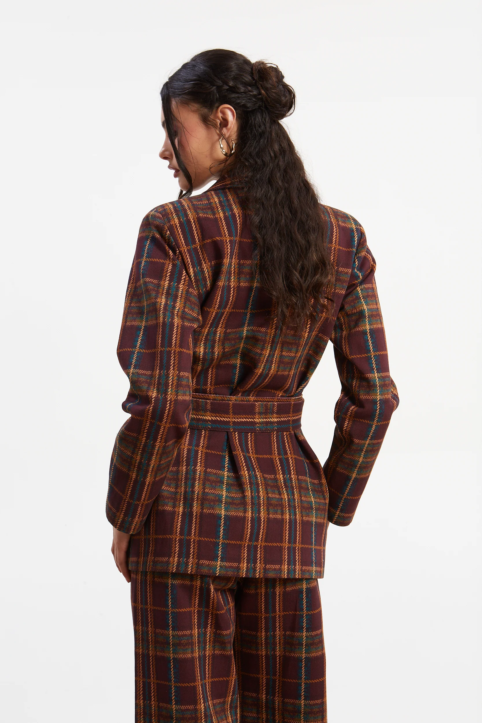 Ella denim plaid blazer - Image 3