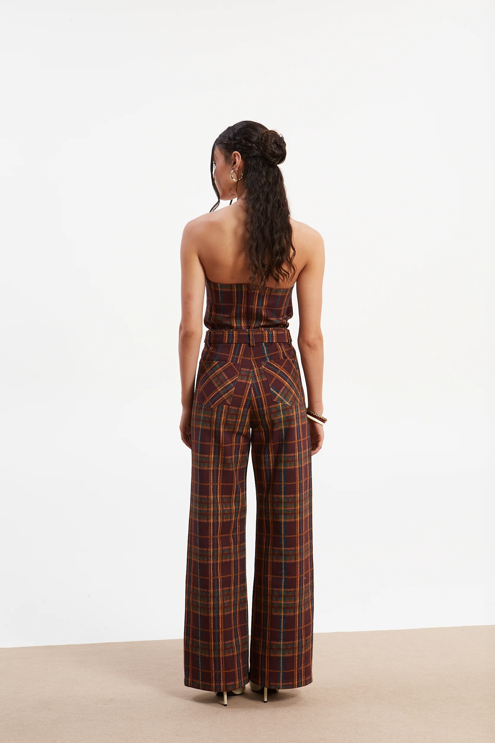 Ella denim plaid pants - Image 3