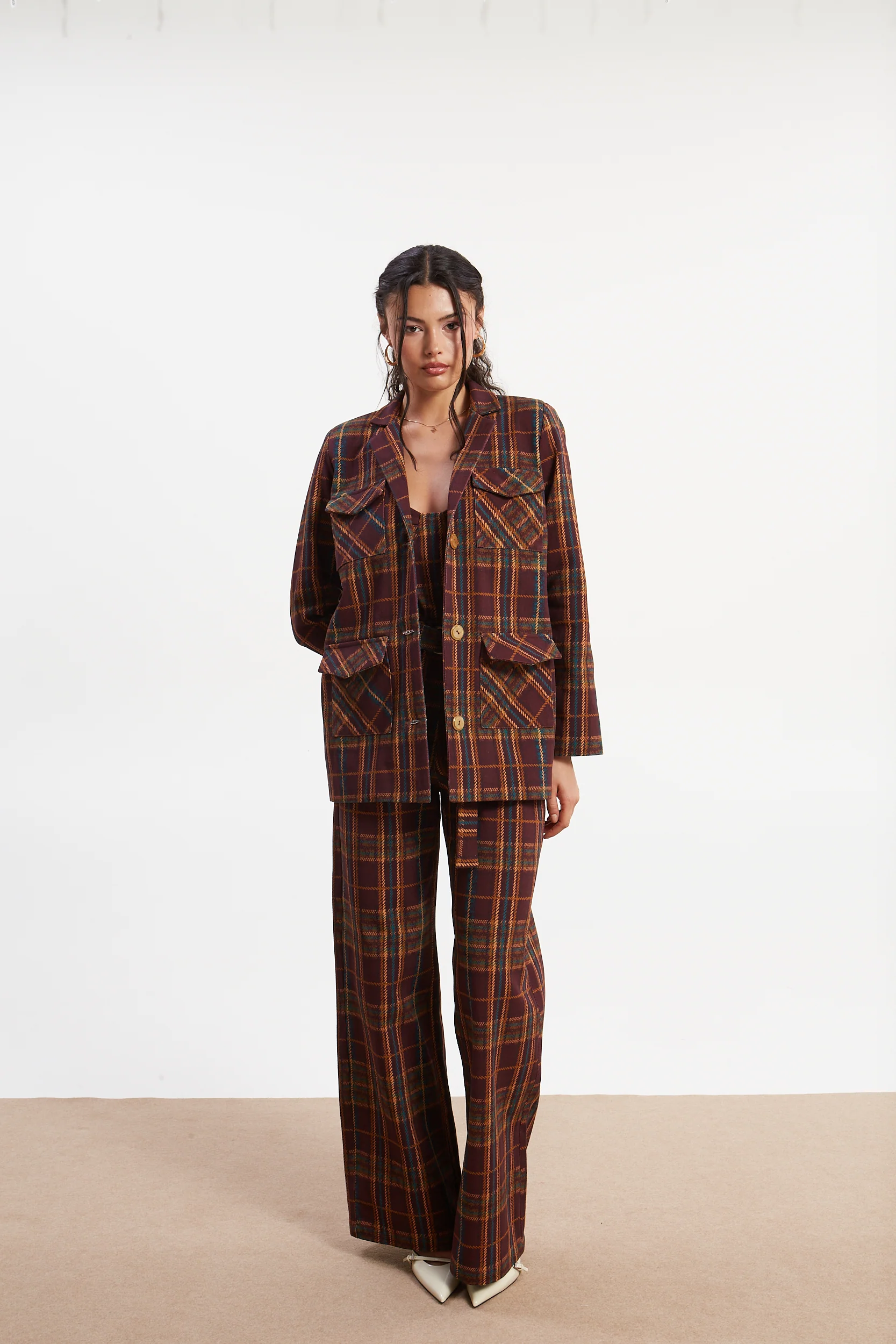 Ella denim plaid pants - Image 5