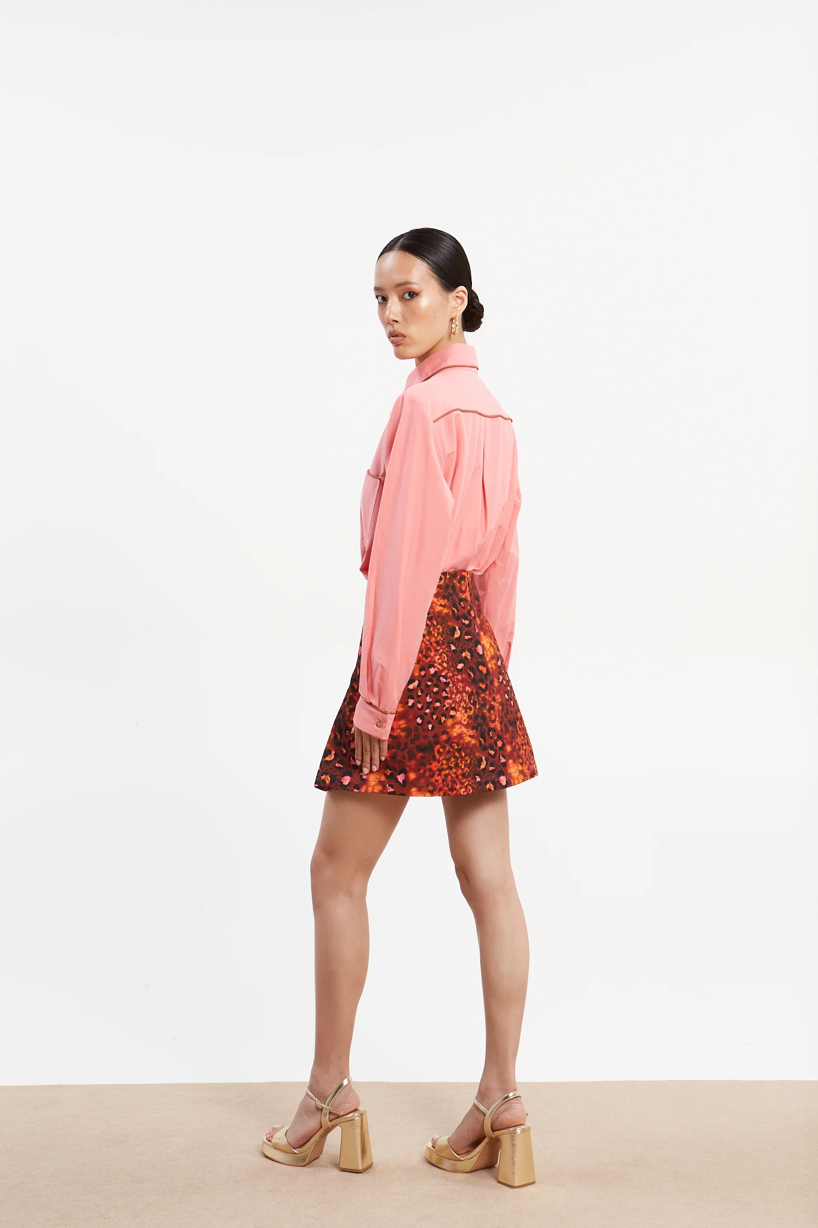 Ellen poplin pink shirt - Image 3