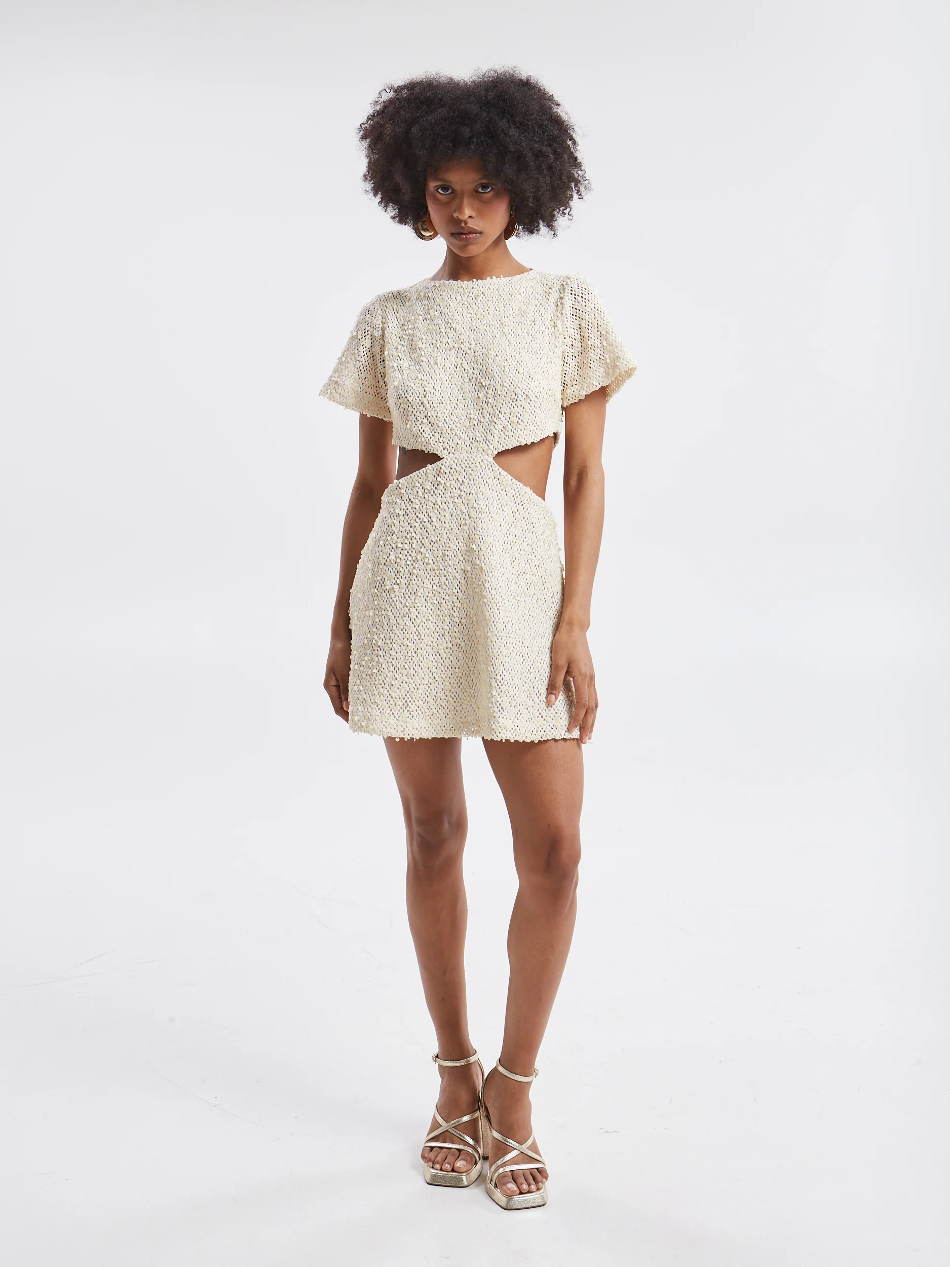 Estelle sequin cut out dress