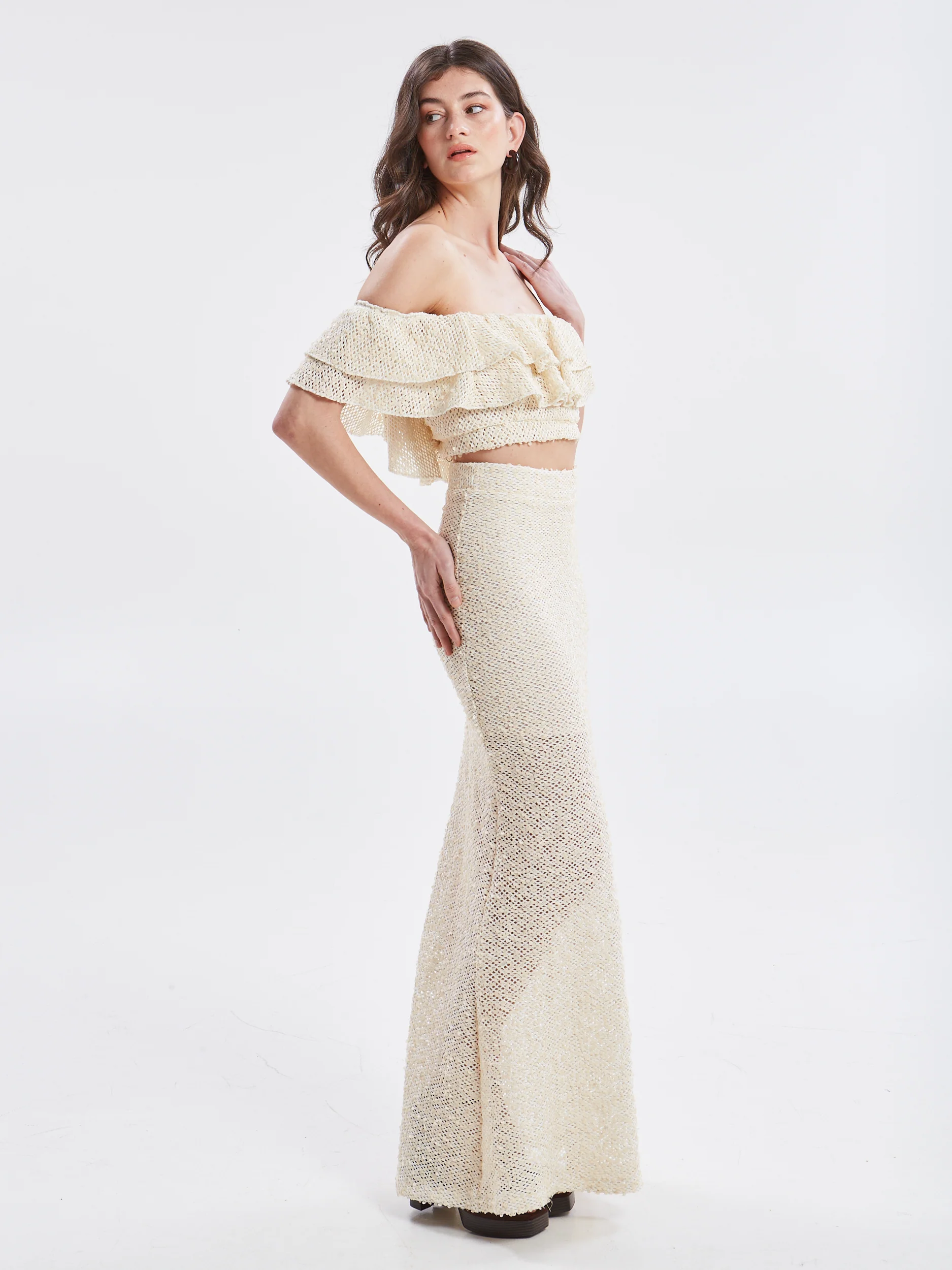 Estelle sequin ecru skirt - Image 2