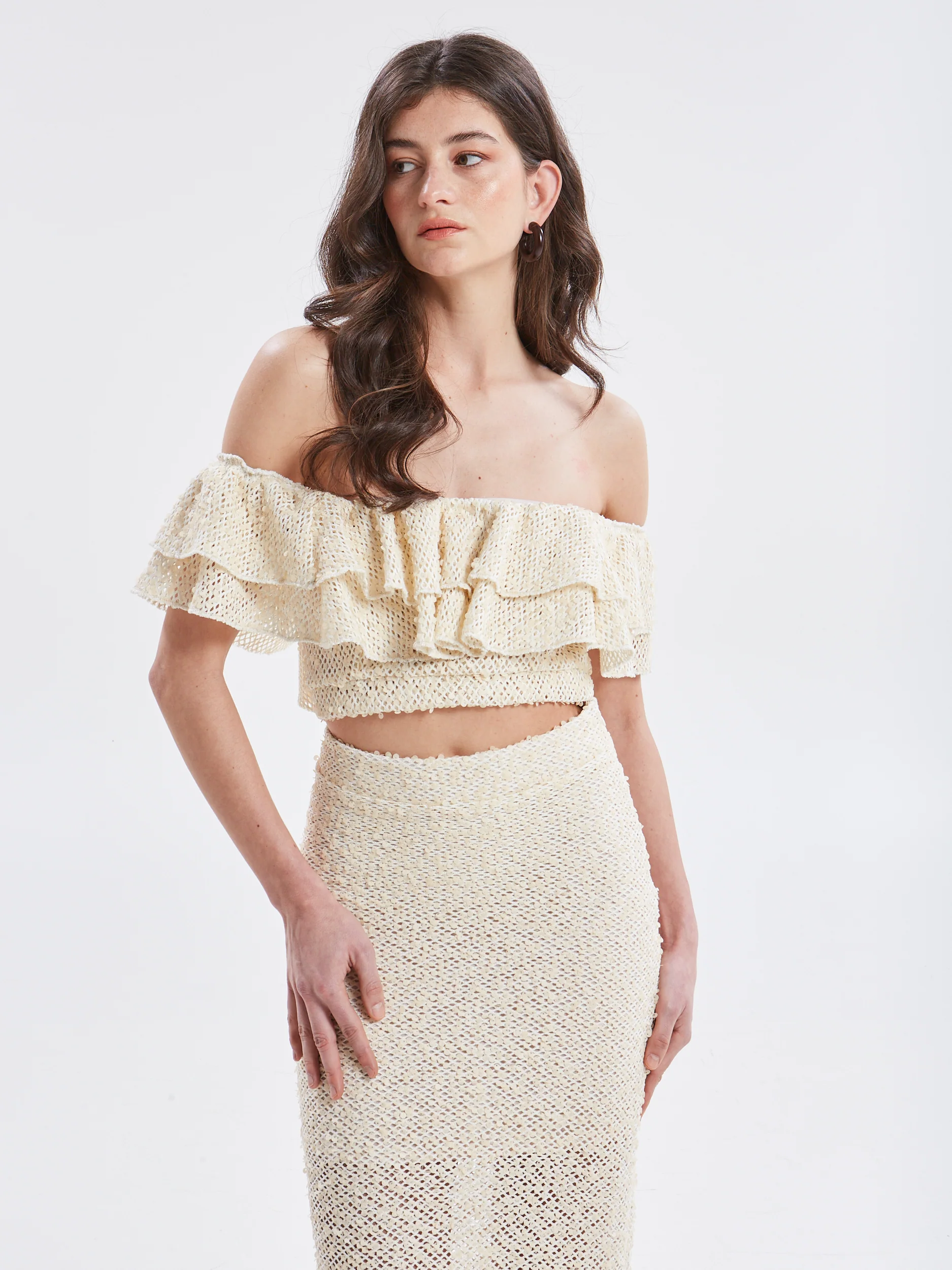 Estelle sequin ecru skirt - Image 4