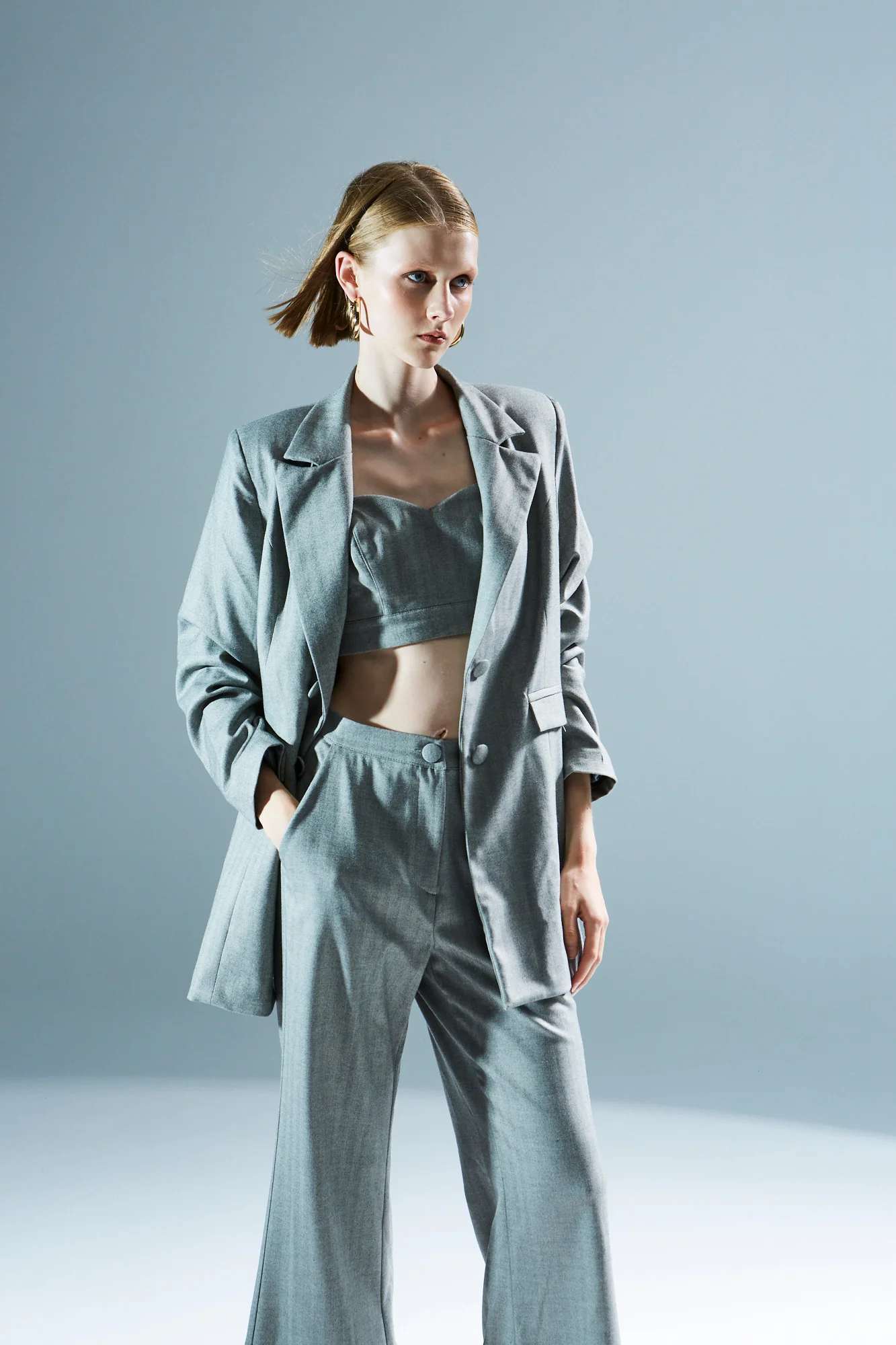 Felicia grey bustier top - Image 3