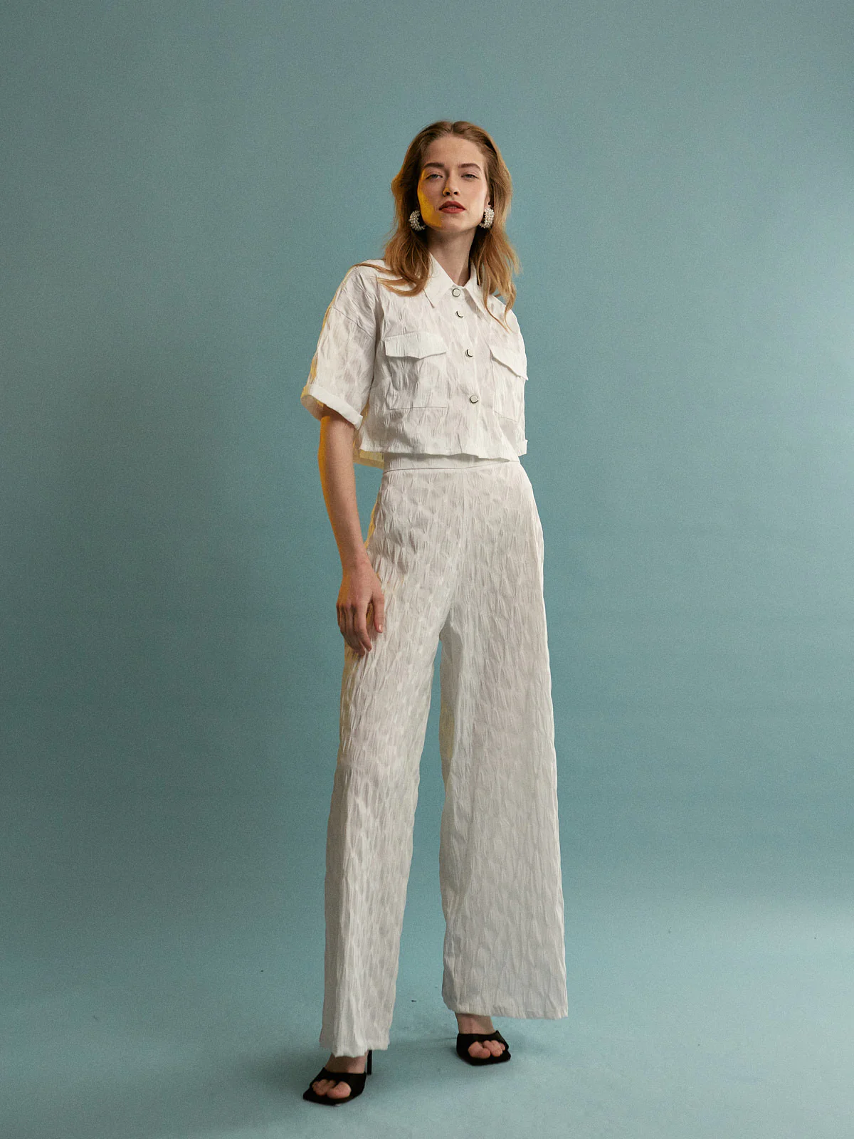 Feya polka dot white pants - Image 2