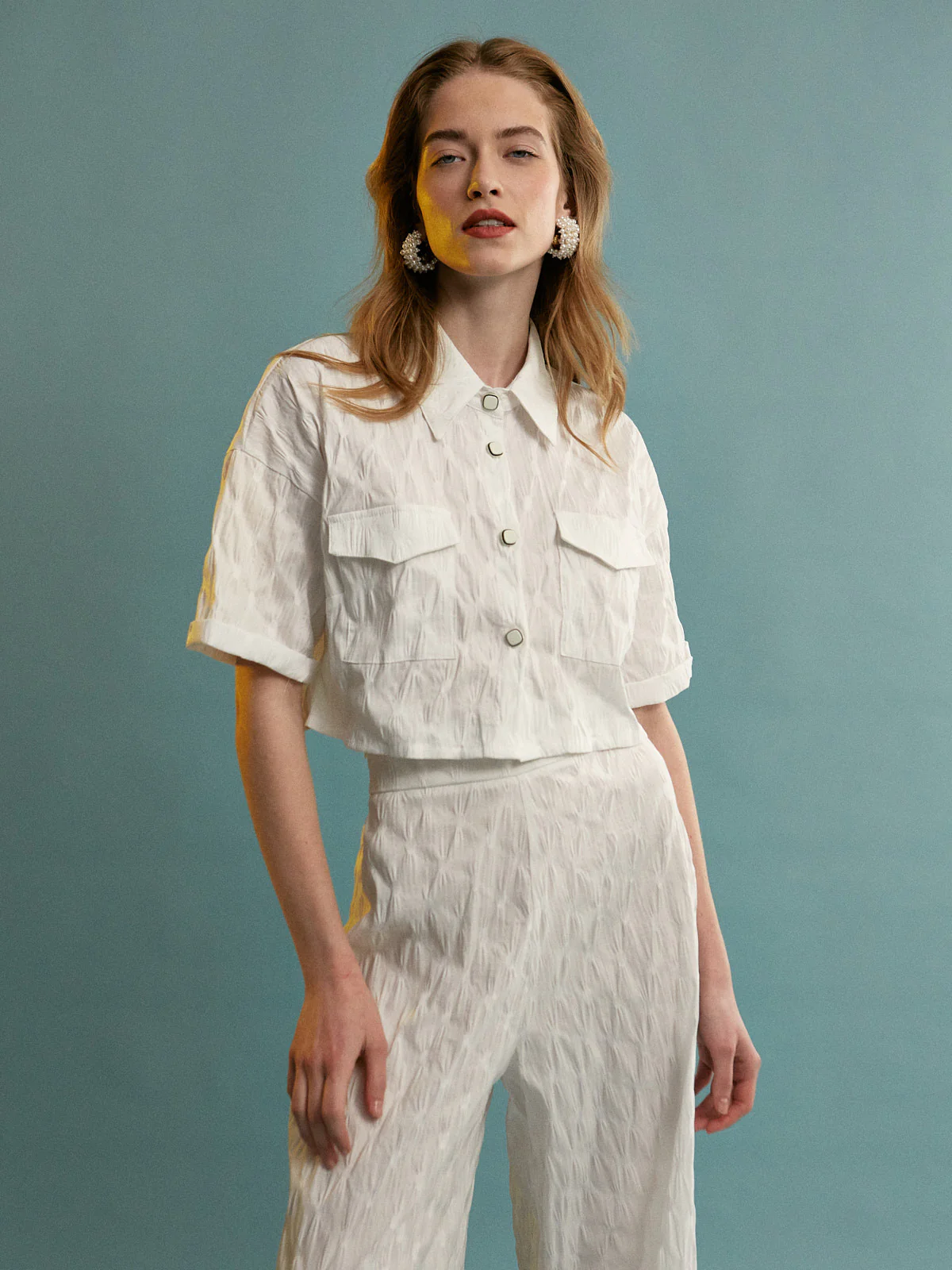 Feya polka dot white pants - Image 3