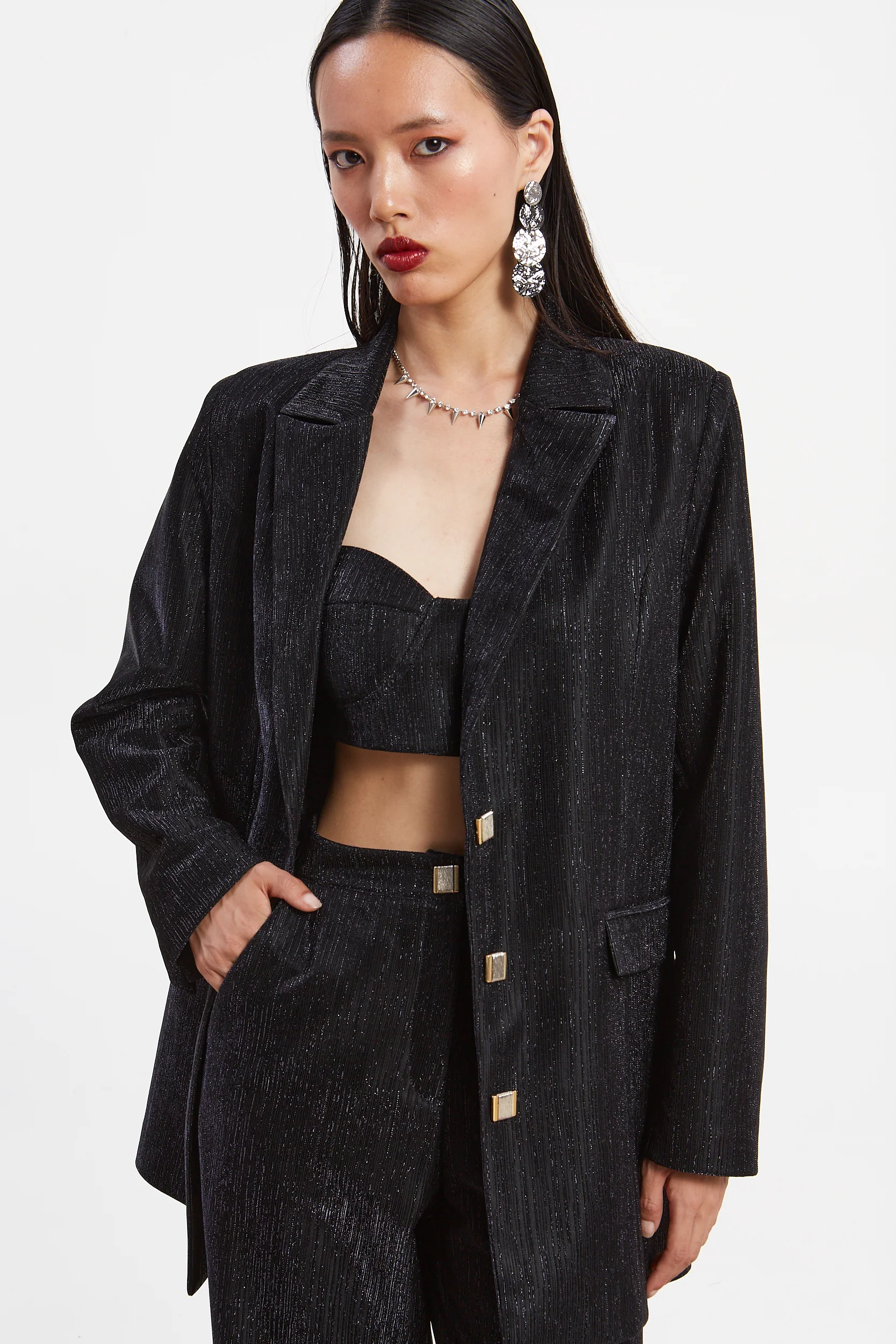 Gloria lurex  black blazer - Image 5