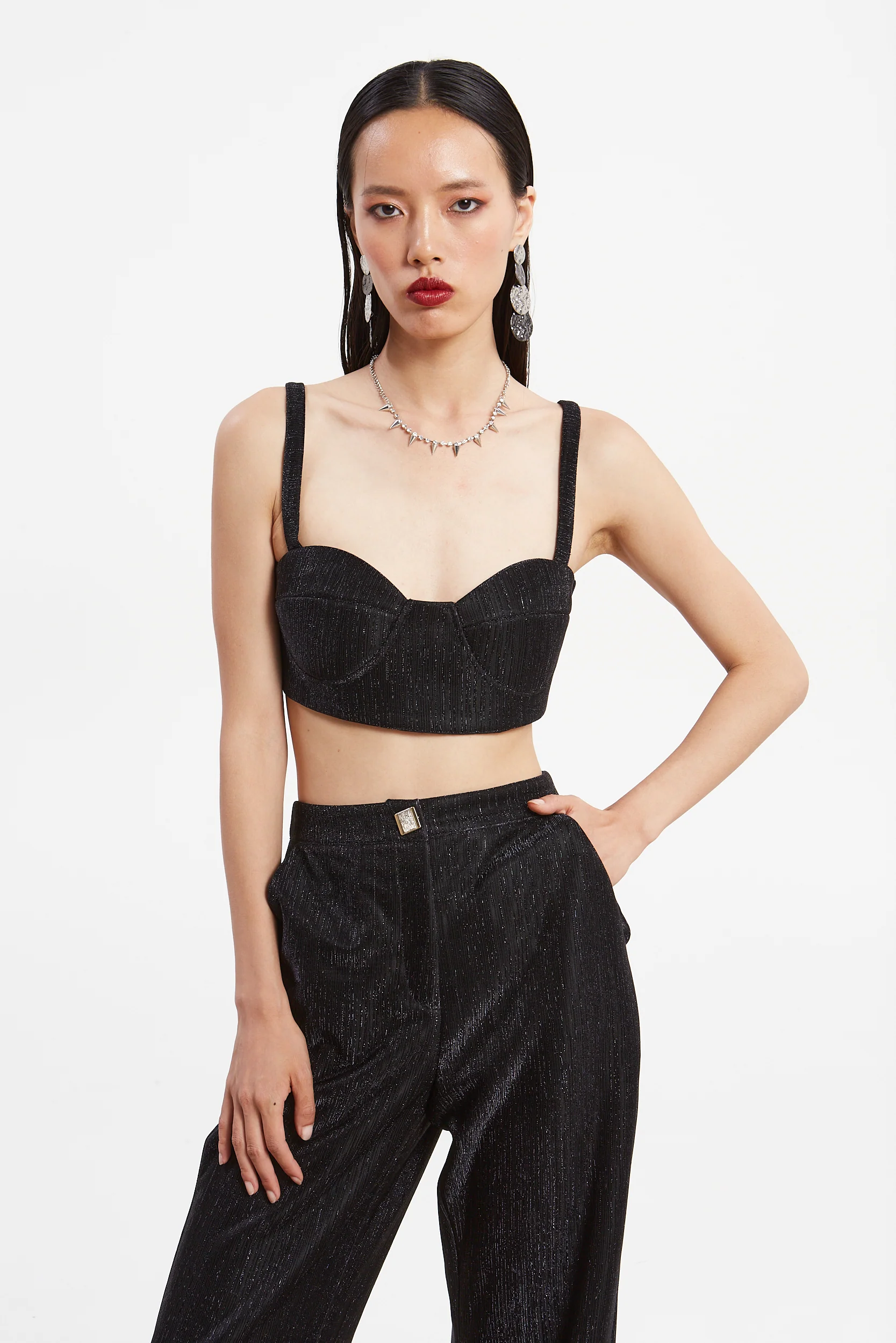 Gloria lurex black pants - Image 3