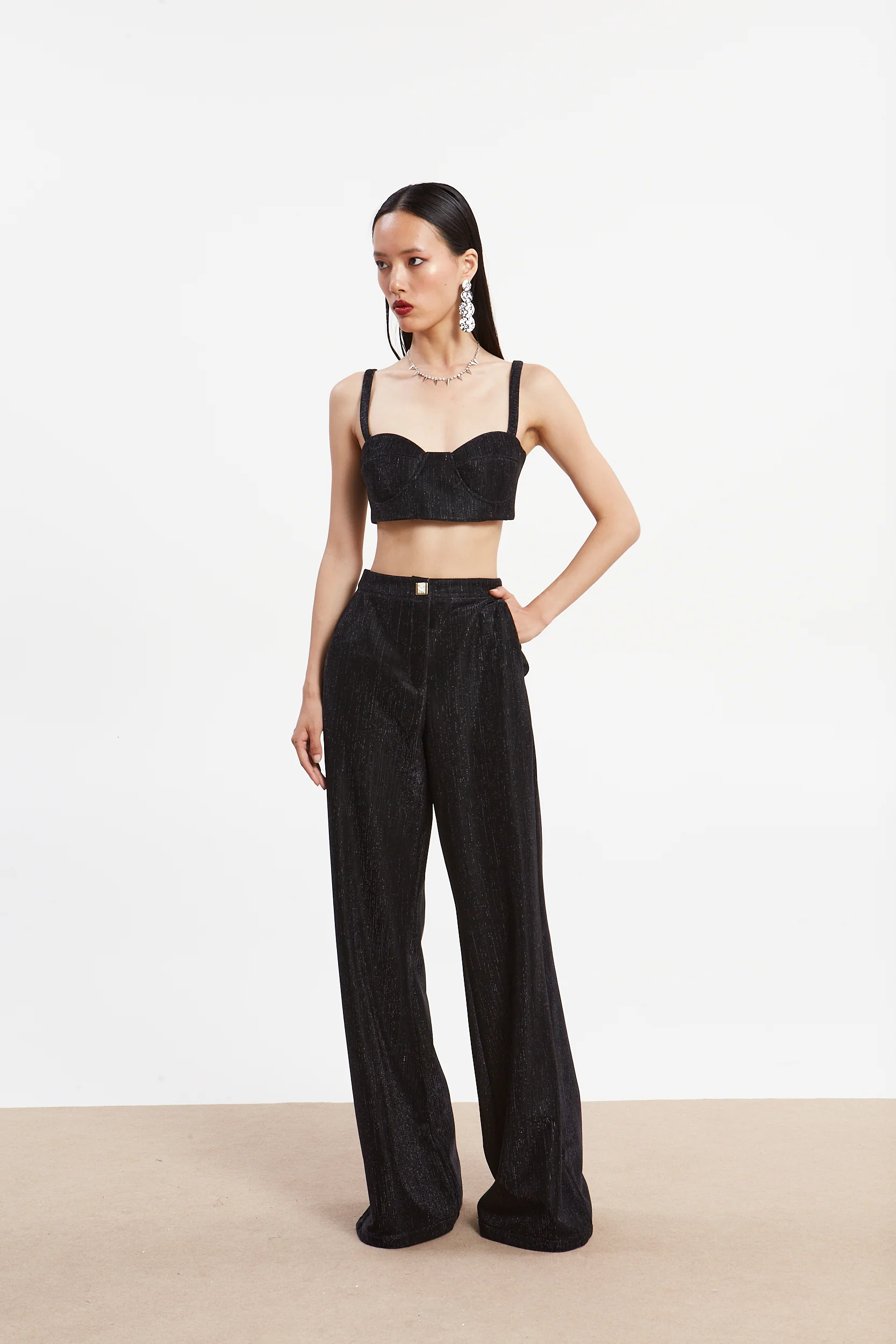 Gloria lurex black pants - Image 4