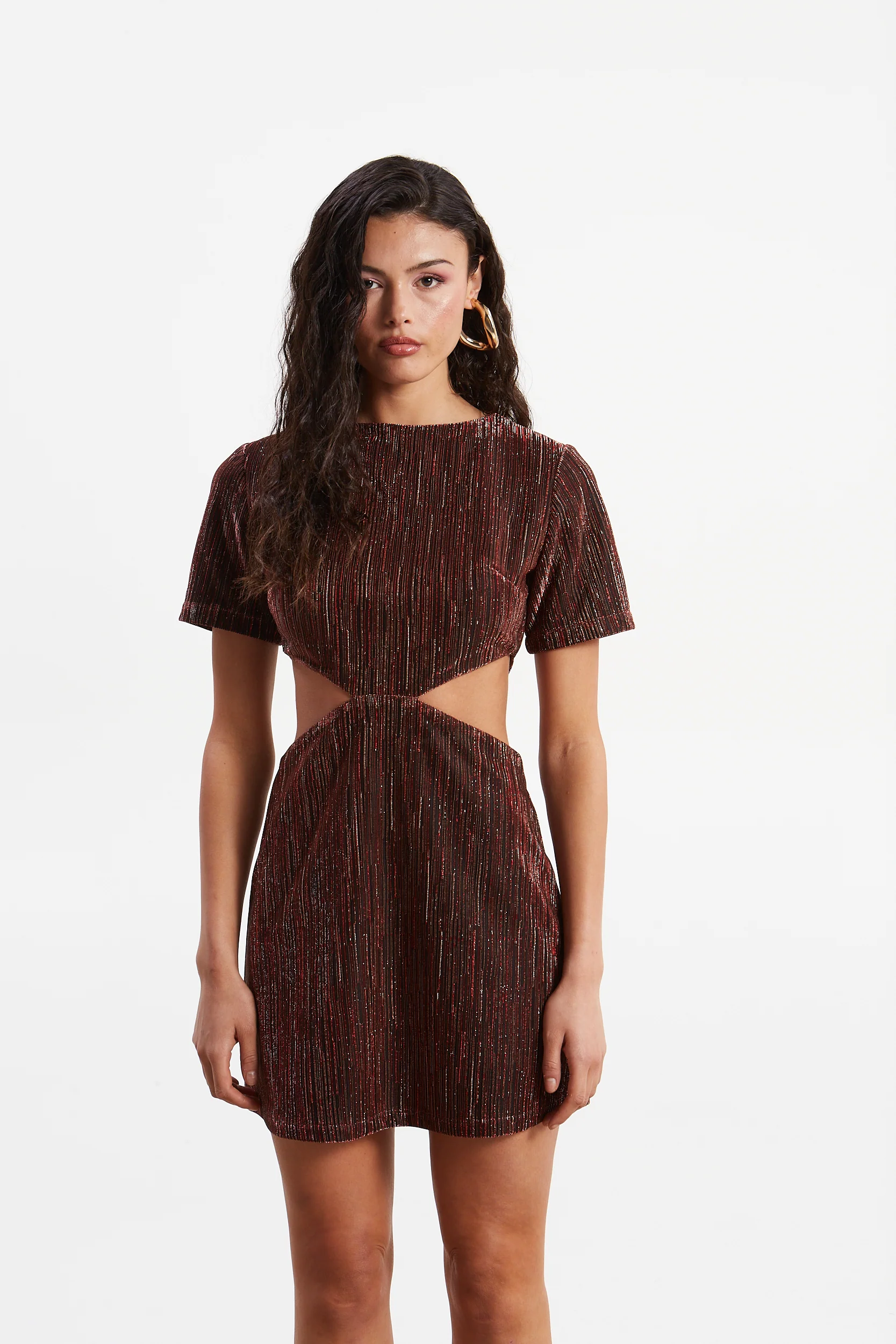 Gloria lurex red mini dress - Image 6