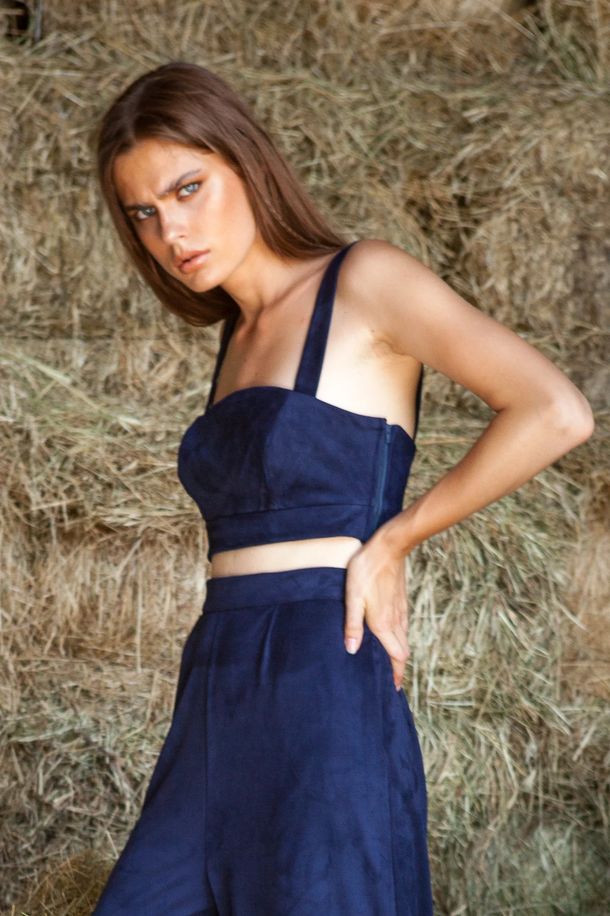 Grace suede blue bustier - Image 3