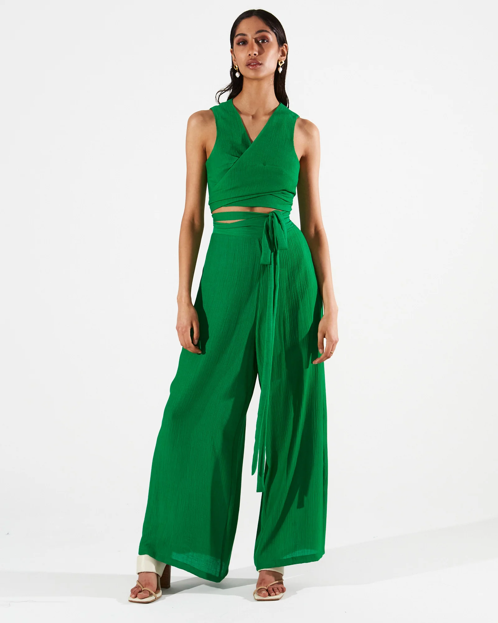 Gwen wrap green top - Image 4