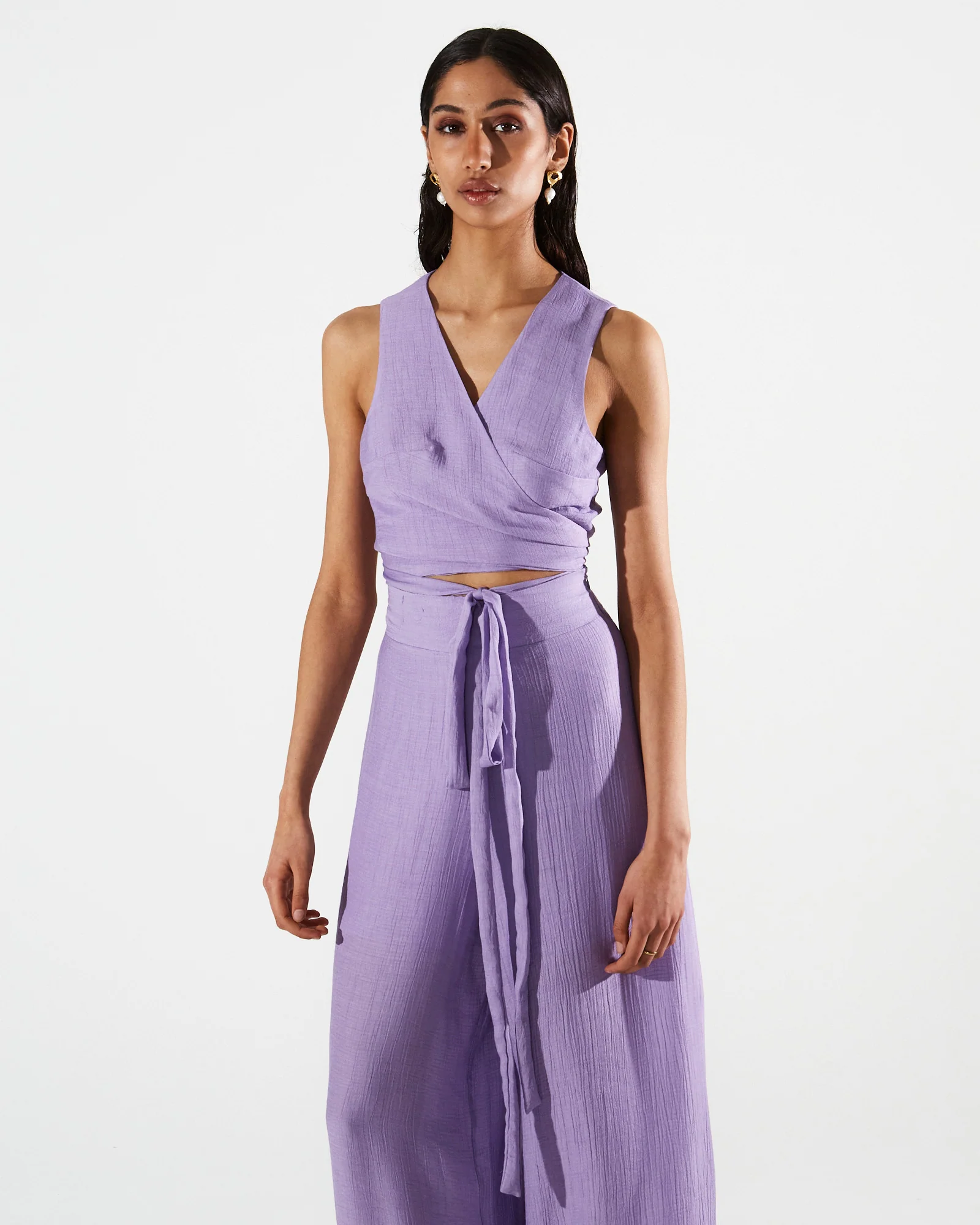 Gwen wrap lilac top - Image 4