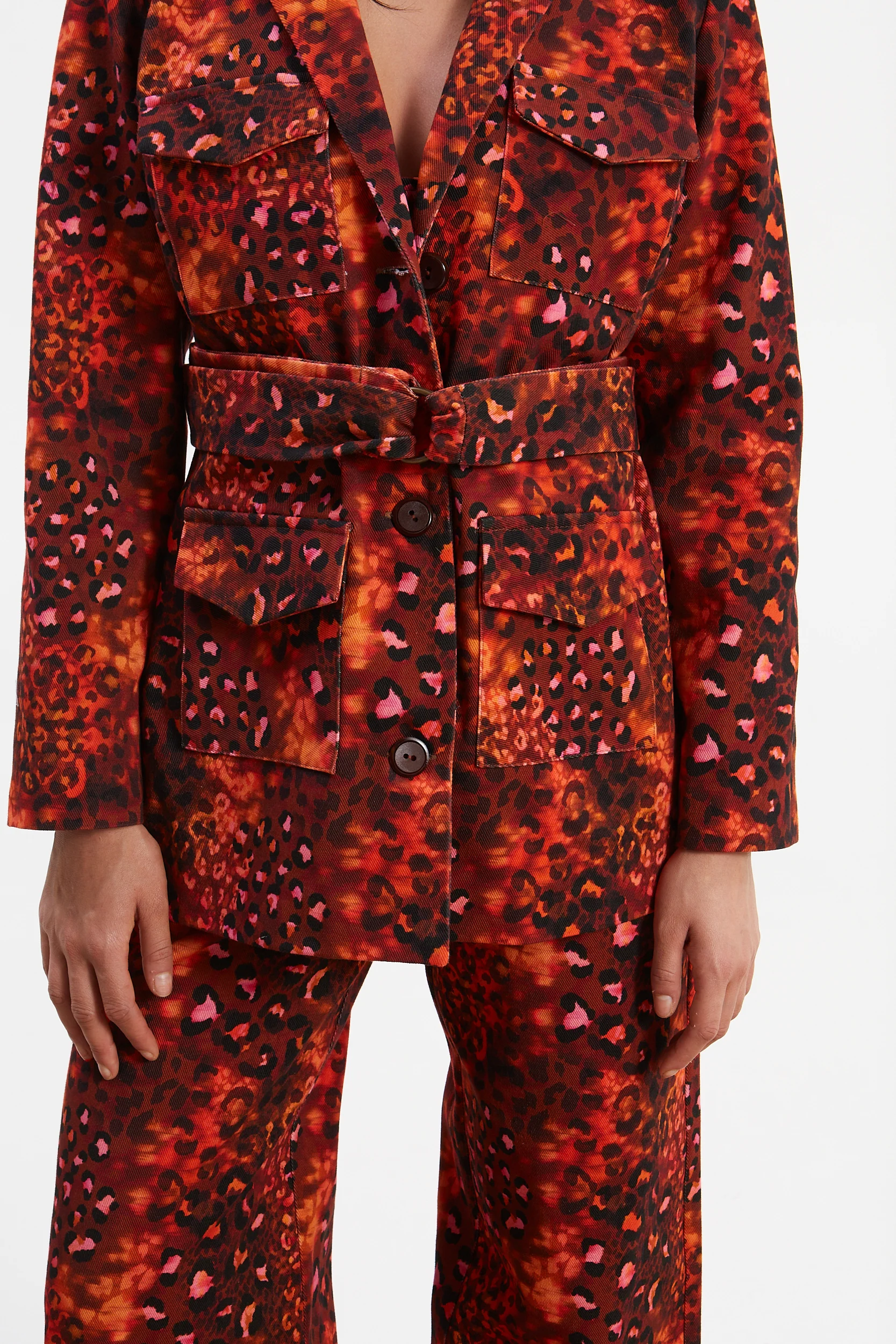 Harriet denim leopard blazer - Image 2