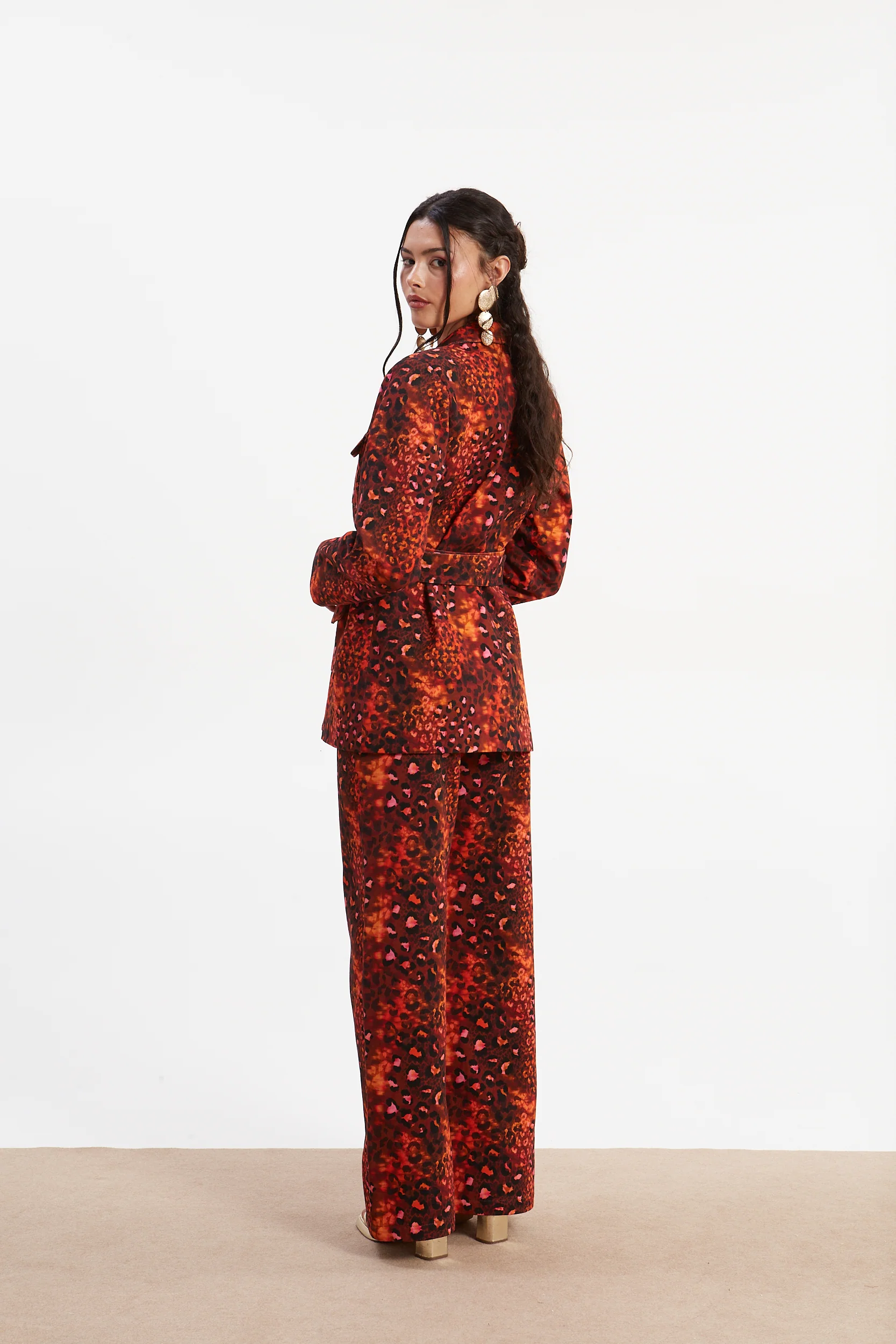 Harriet denim leopard blazer - Image 5
