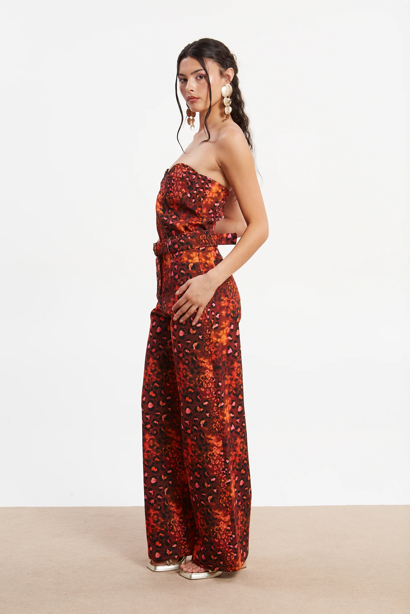 Harriet denim leopard pants - Image 2