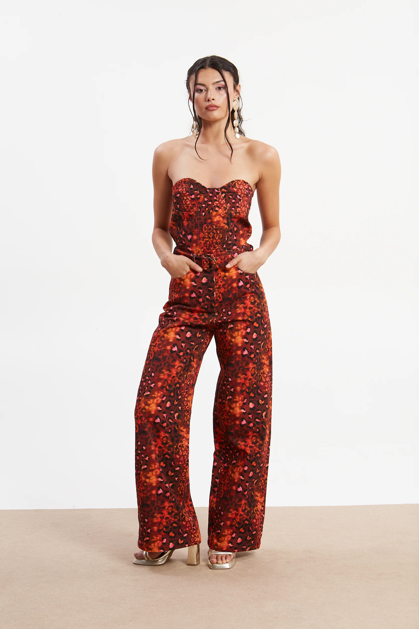 Harriet denim leopard pants - Image 4