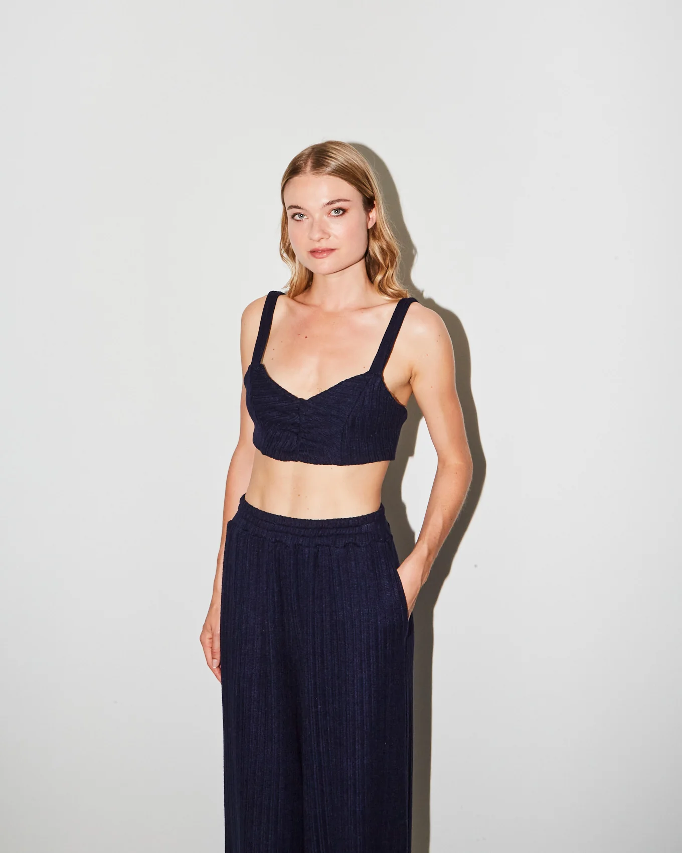 Hera knitted blue top
