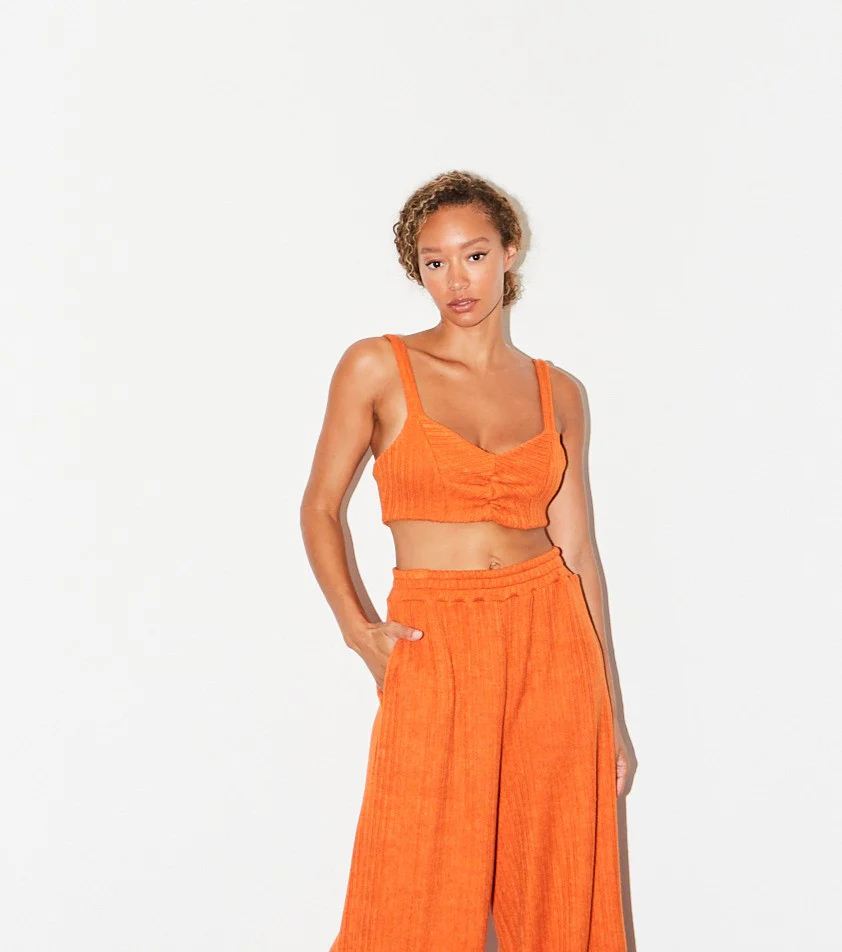 Hera knitted orange top