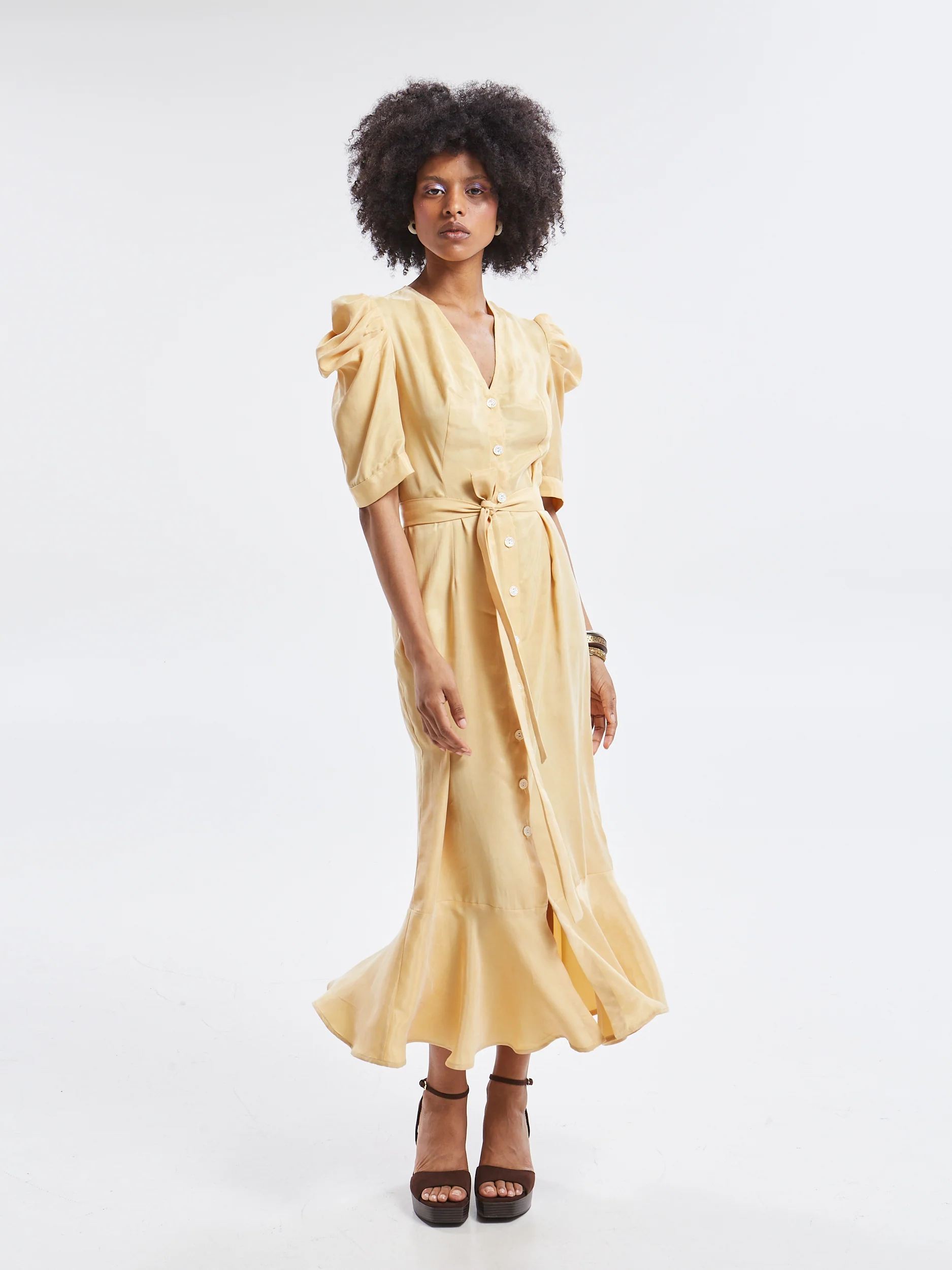 Ilyra lyocell banana button dress - Image 3