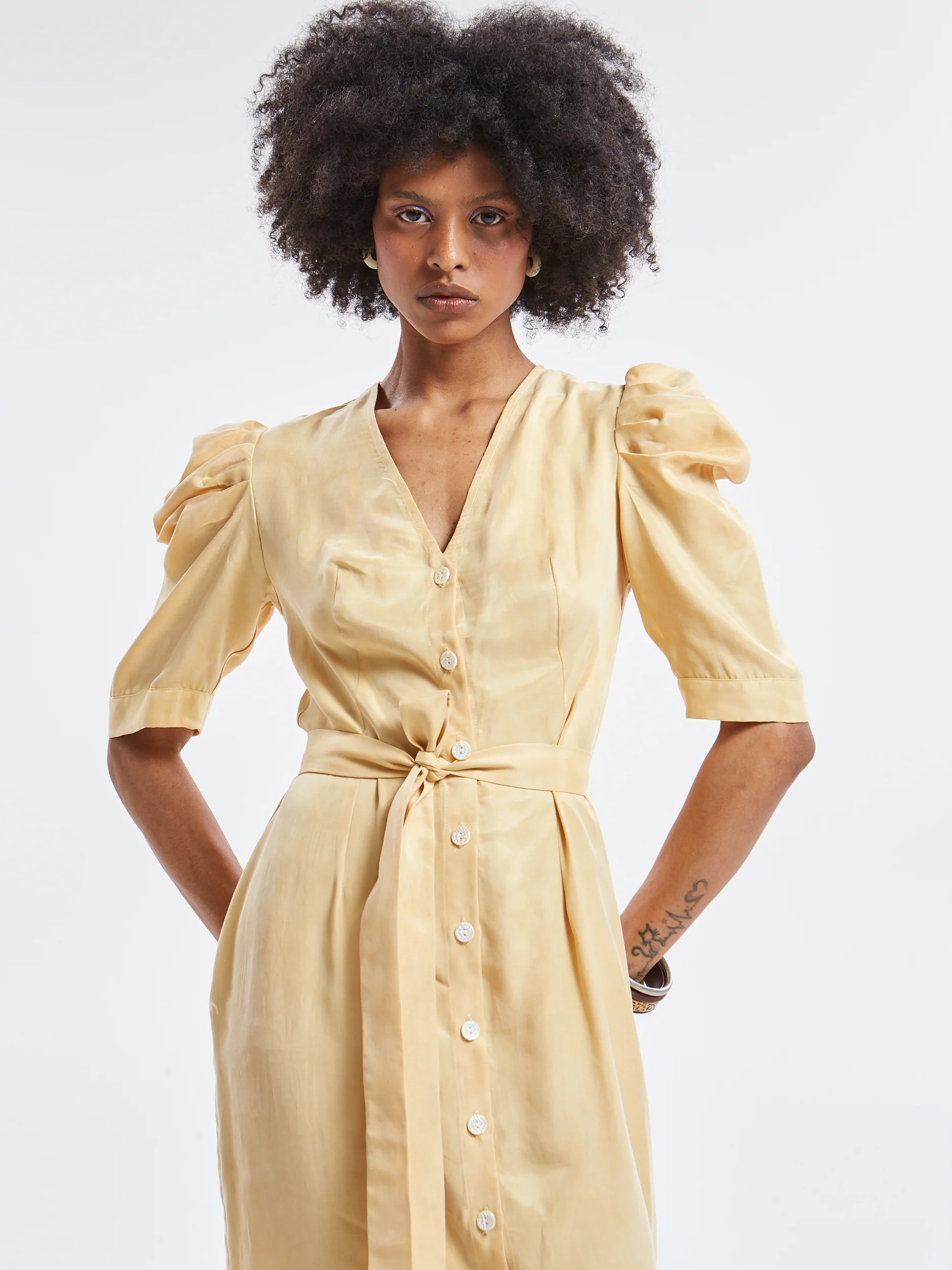 Ilyra lyocell banana button dress - Image 4
