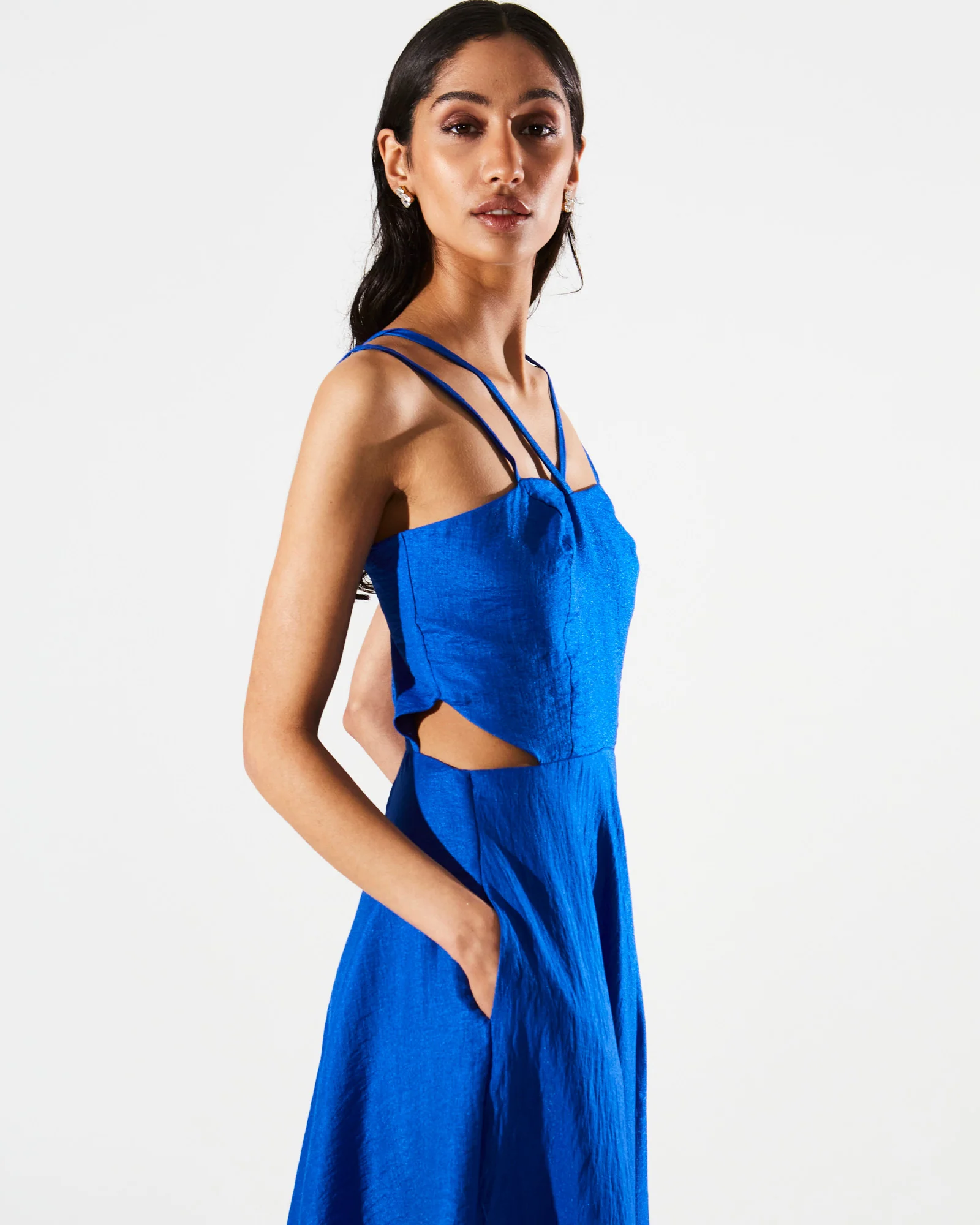 Iris cut out blue dress - Image 3
