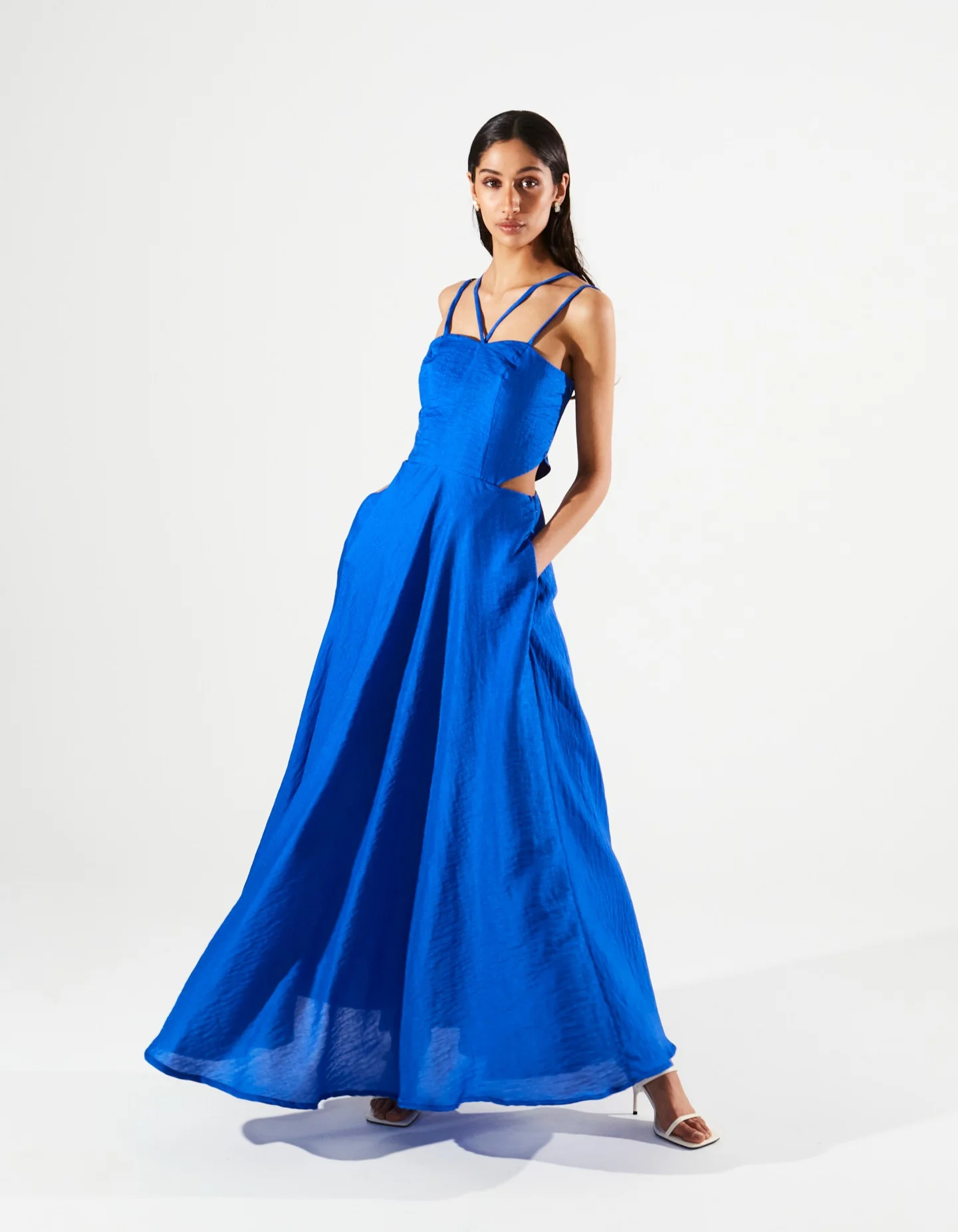Iris cut out blue dress - Image 4