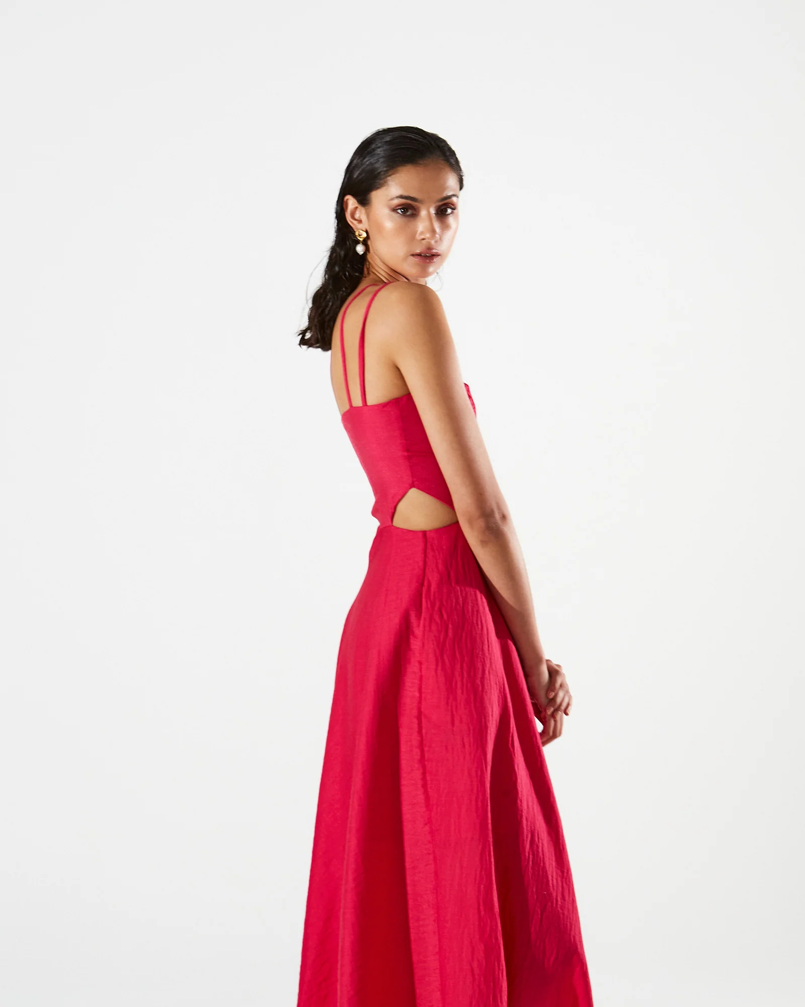 Iris cut out fuchsia dress - Image 3