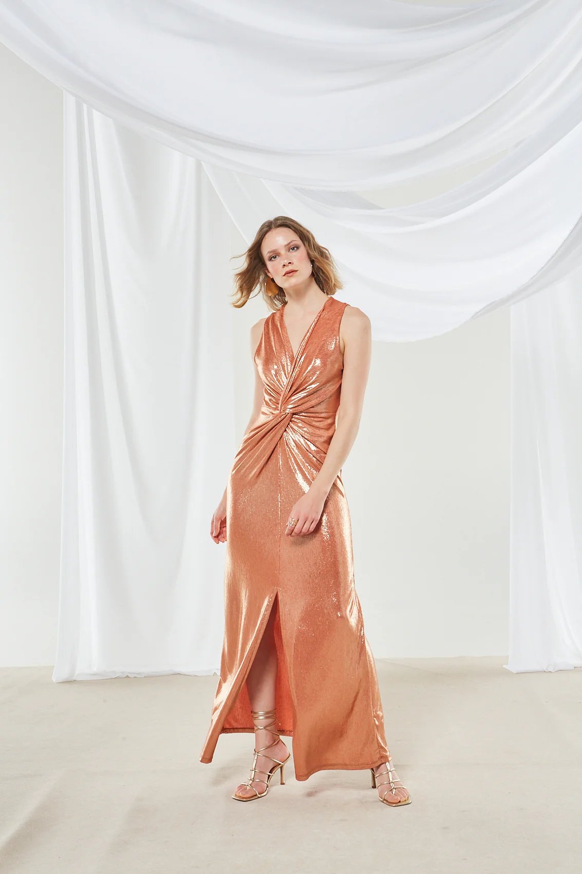 Iris metallic rust dress - Image 2