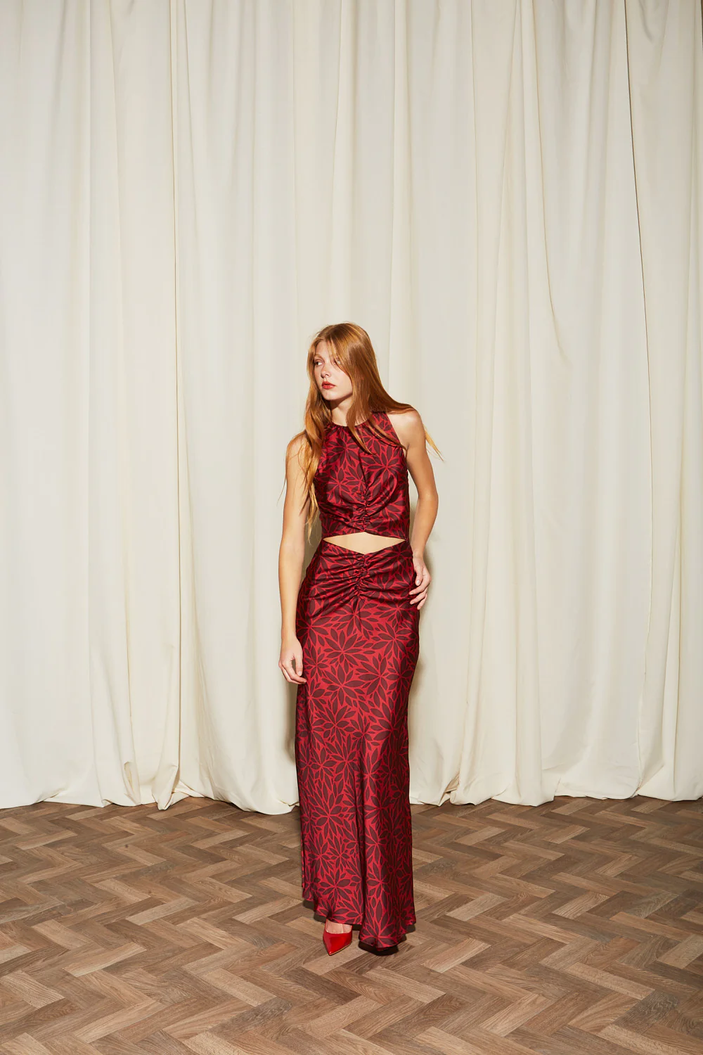 Isadora satin printed dress - Image 6