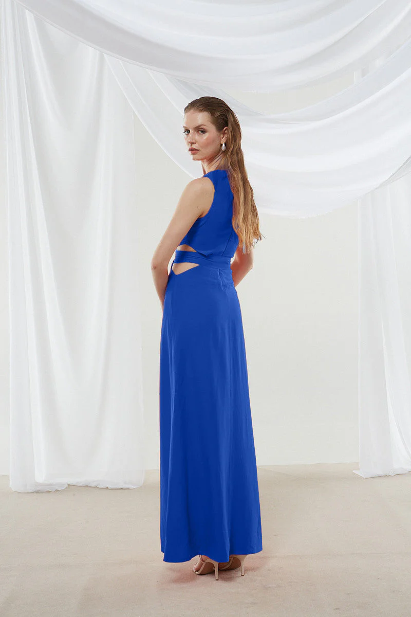 Ivy cut out blue dress - Image 3