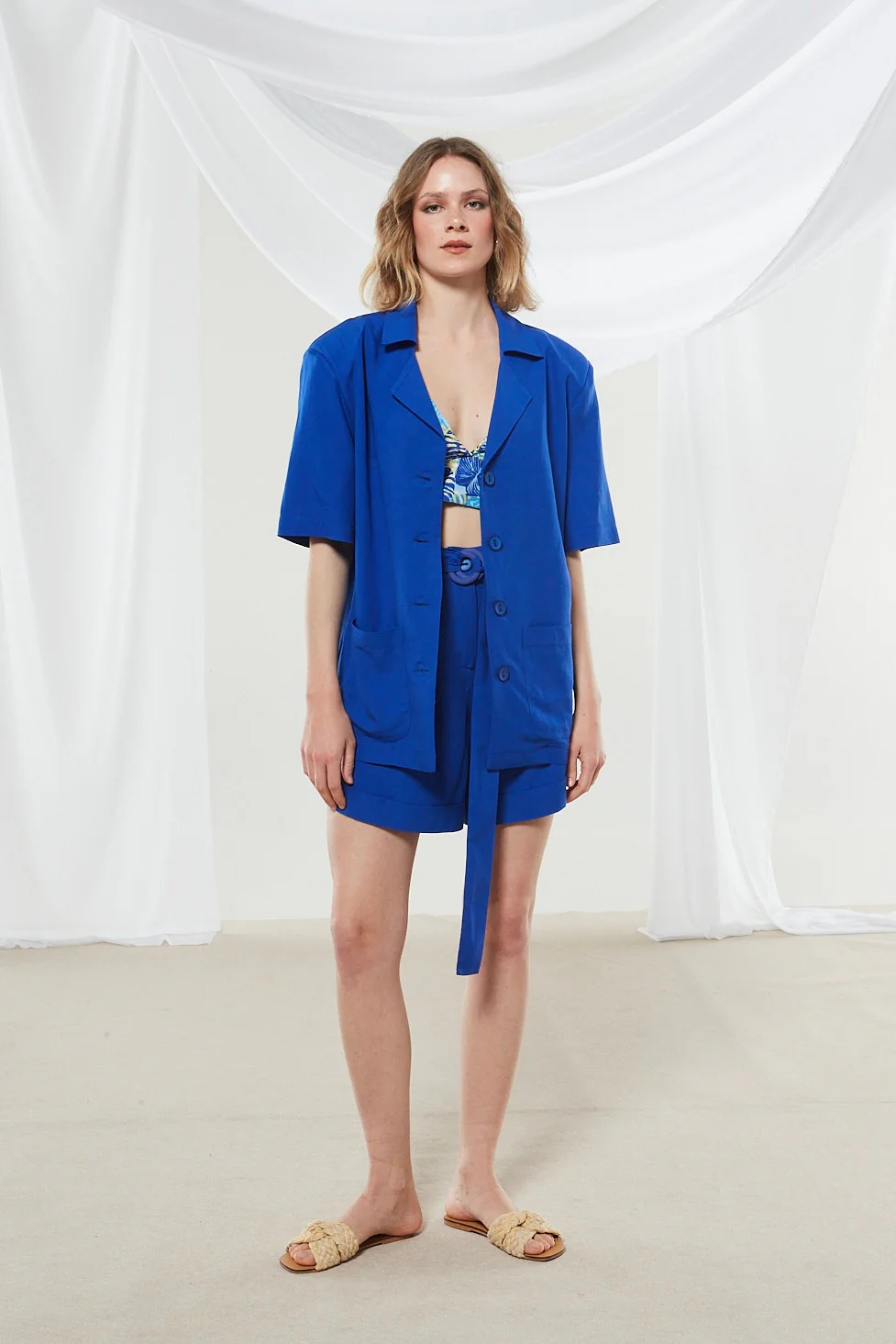 Ivy short sleeve blue blazer - Image 8