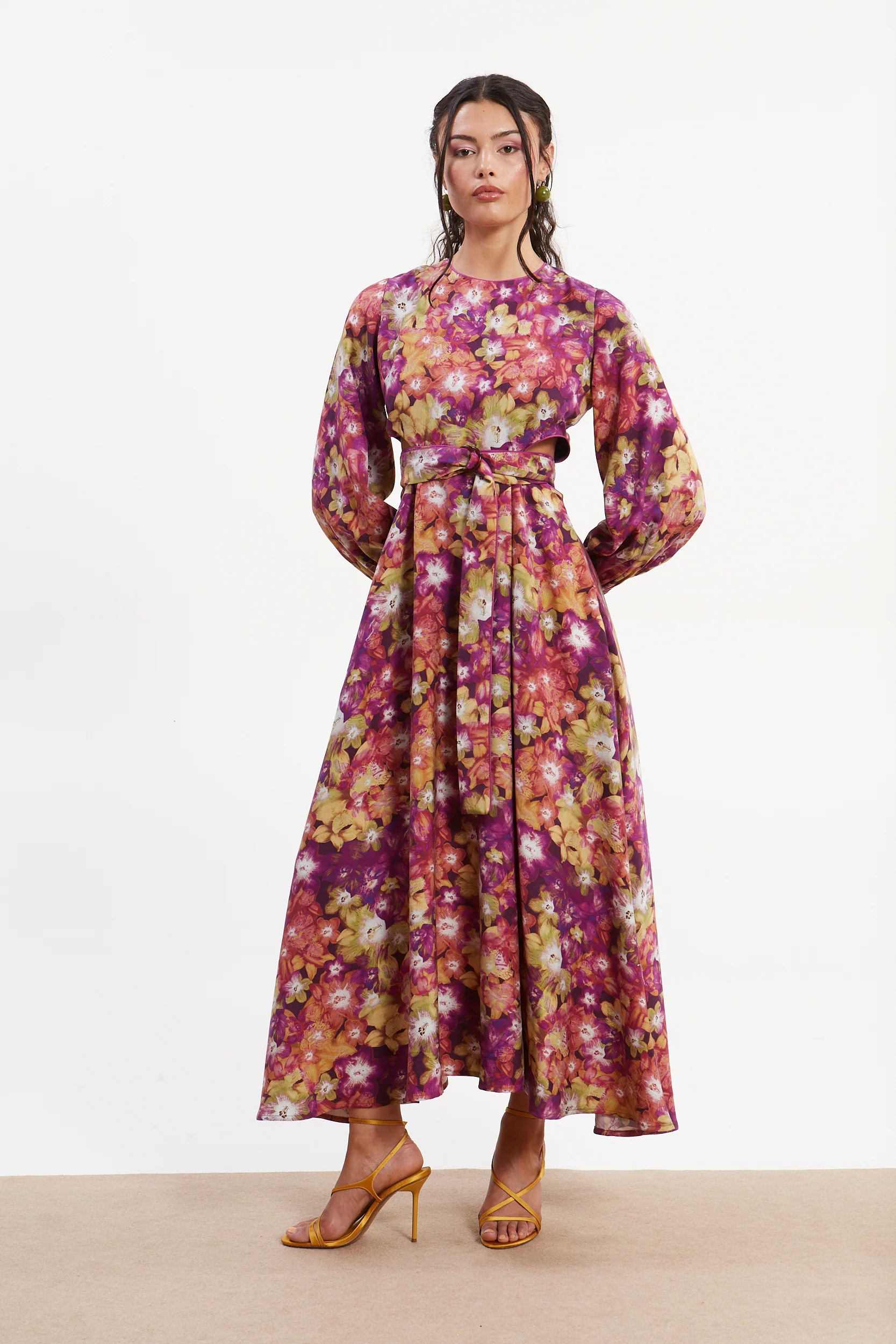 Jade tencel cut out dress - Image 3
