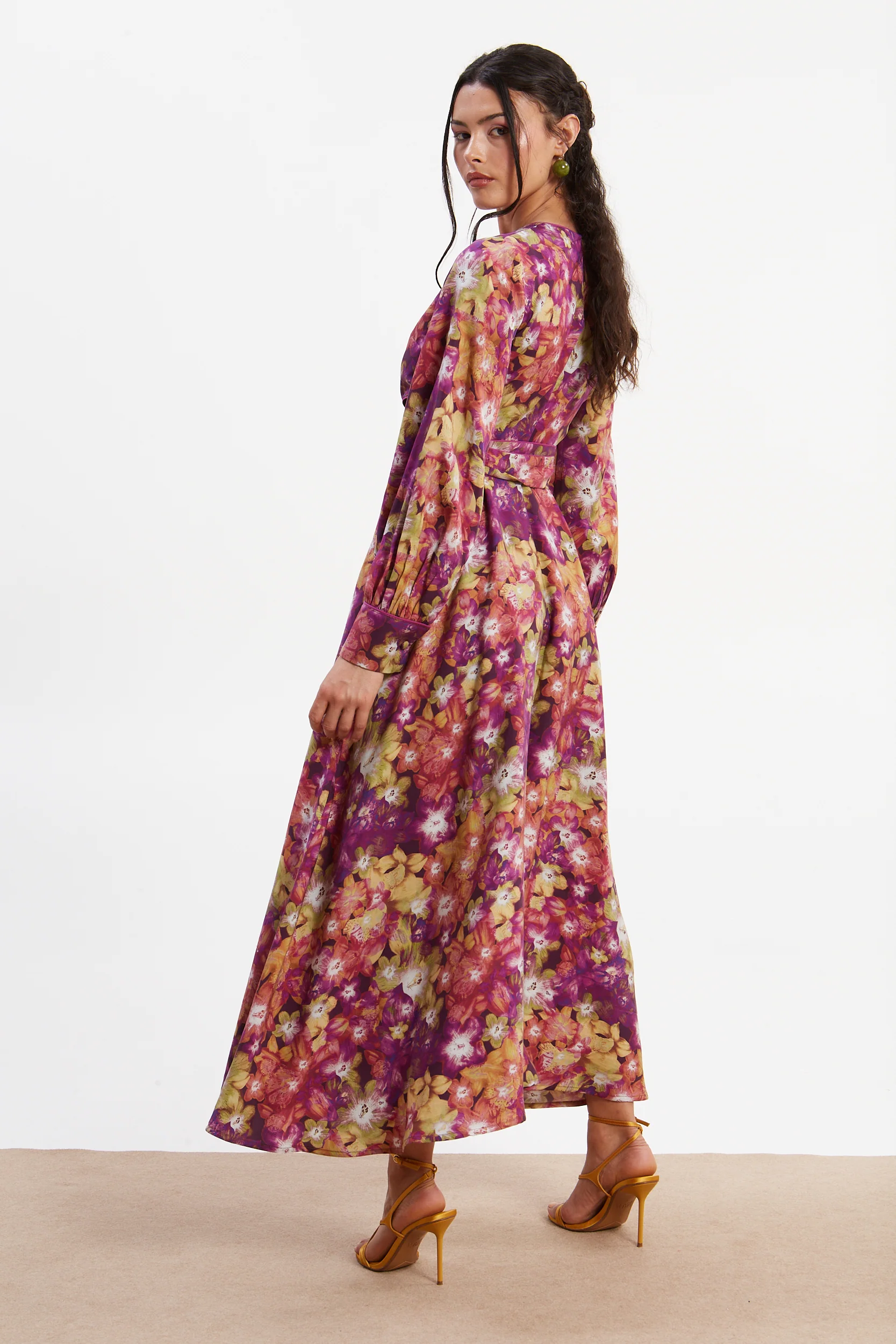 Jade tencel cut out dress - Image 4