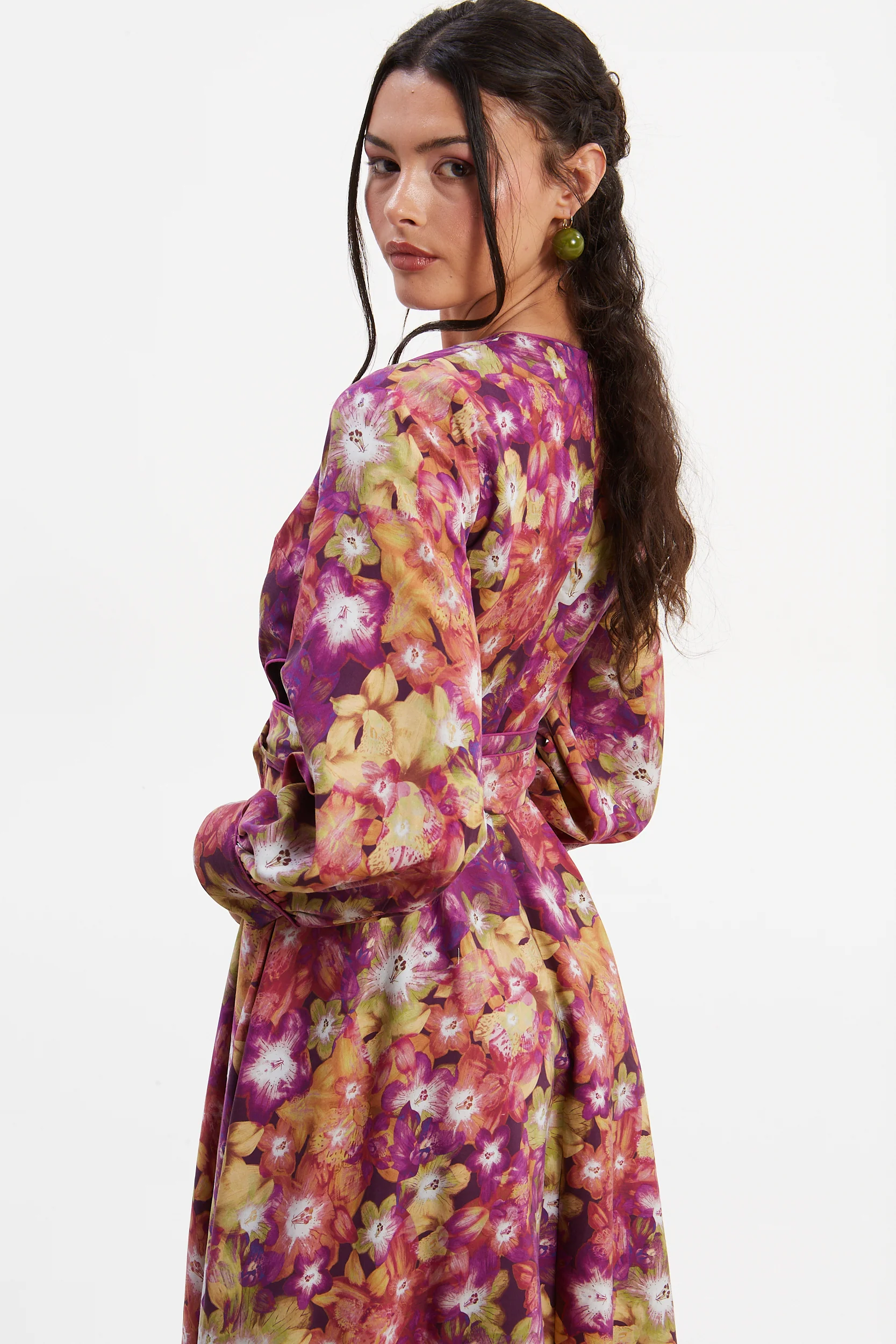 Jade tencel cut out dress - Image 5