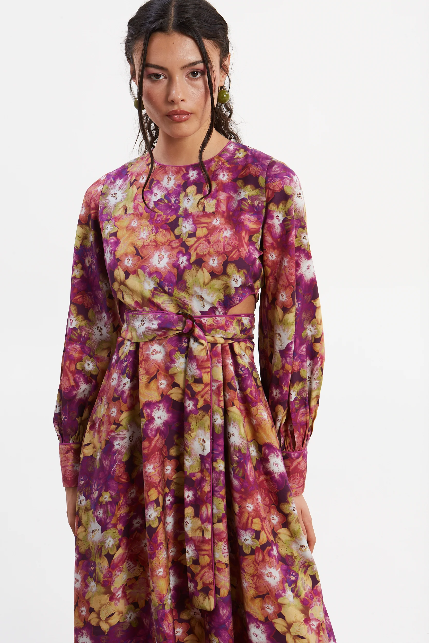 Jade tencel cut out dress - Image 6