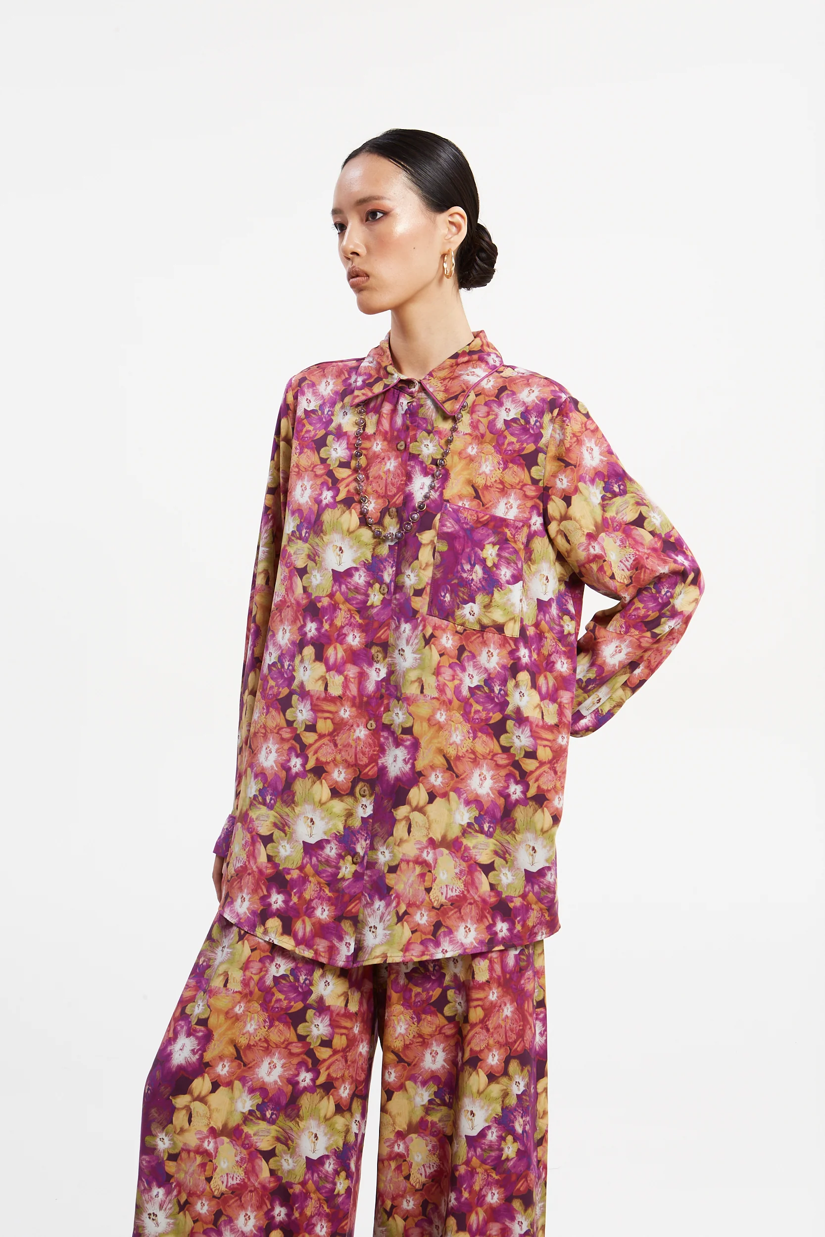 Jade tencel printed shirt - Image 3