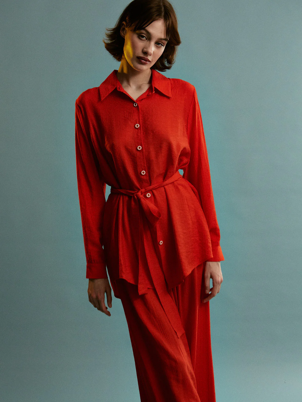 Jane viscose red pants - Image 5