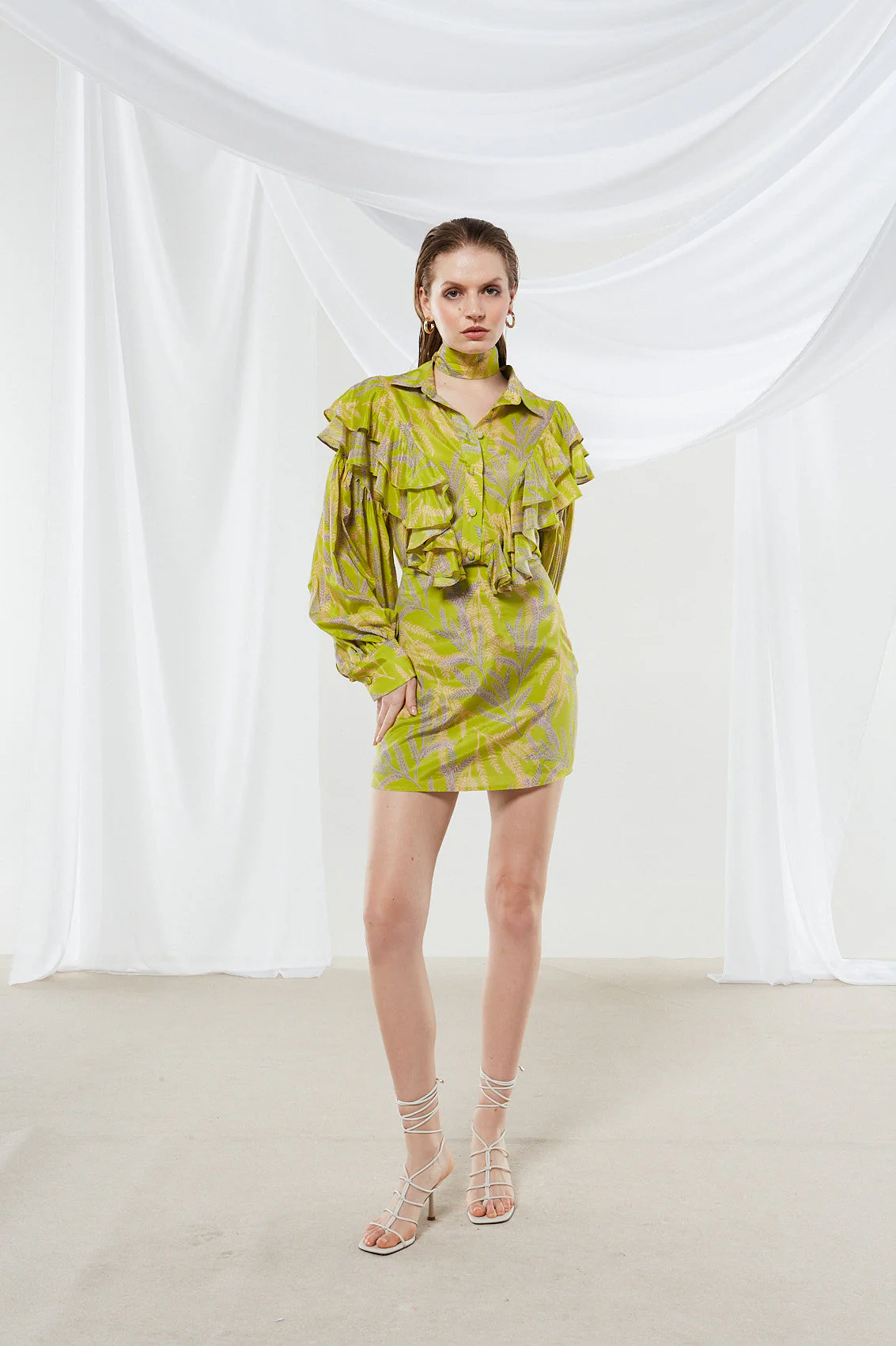 Jasmine printed ruffle shirt - Image 5