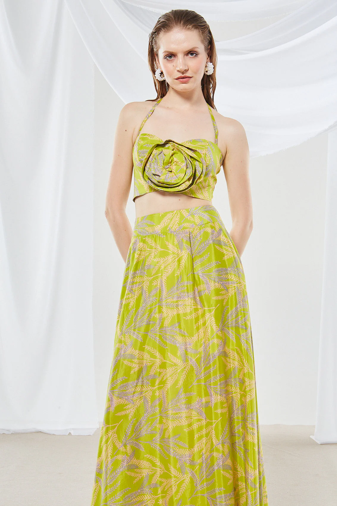 Jasmine printed wide skirt - Image 2