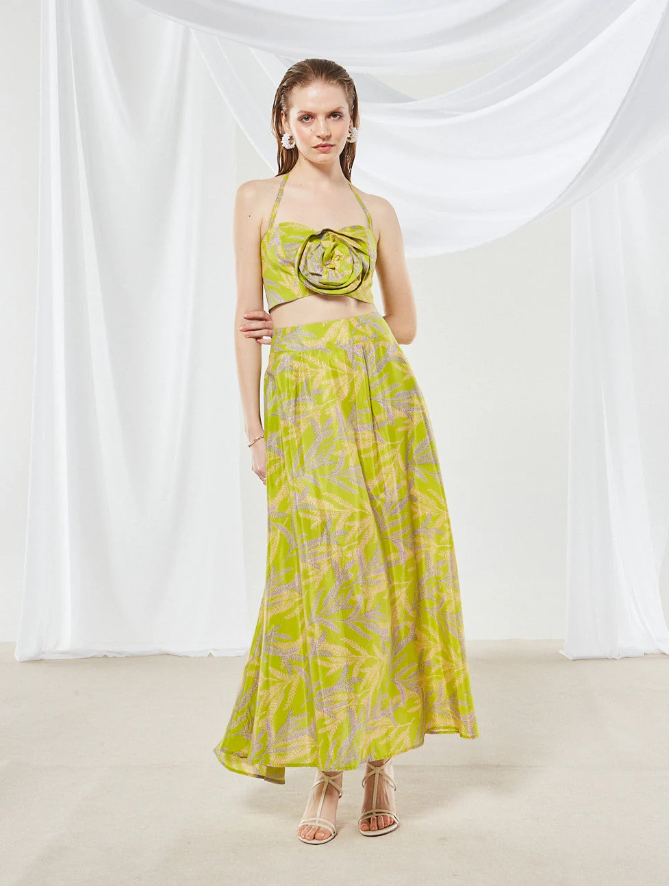 Jasmine printed wide skirt - Image 4